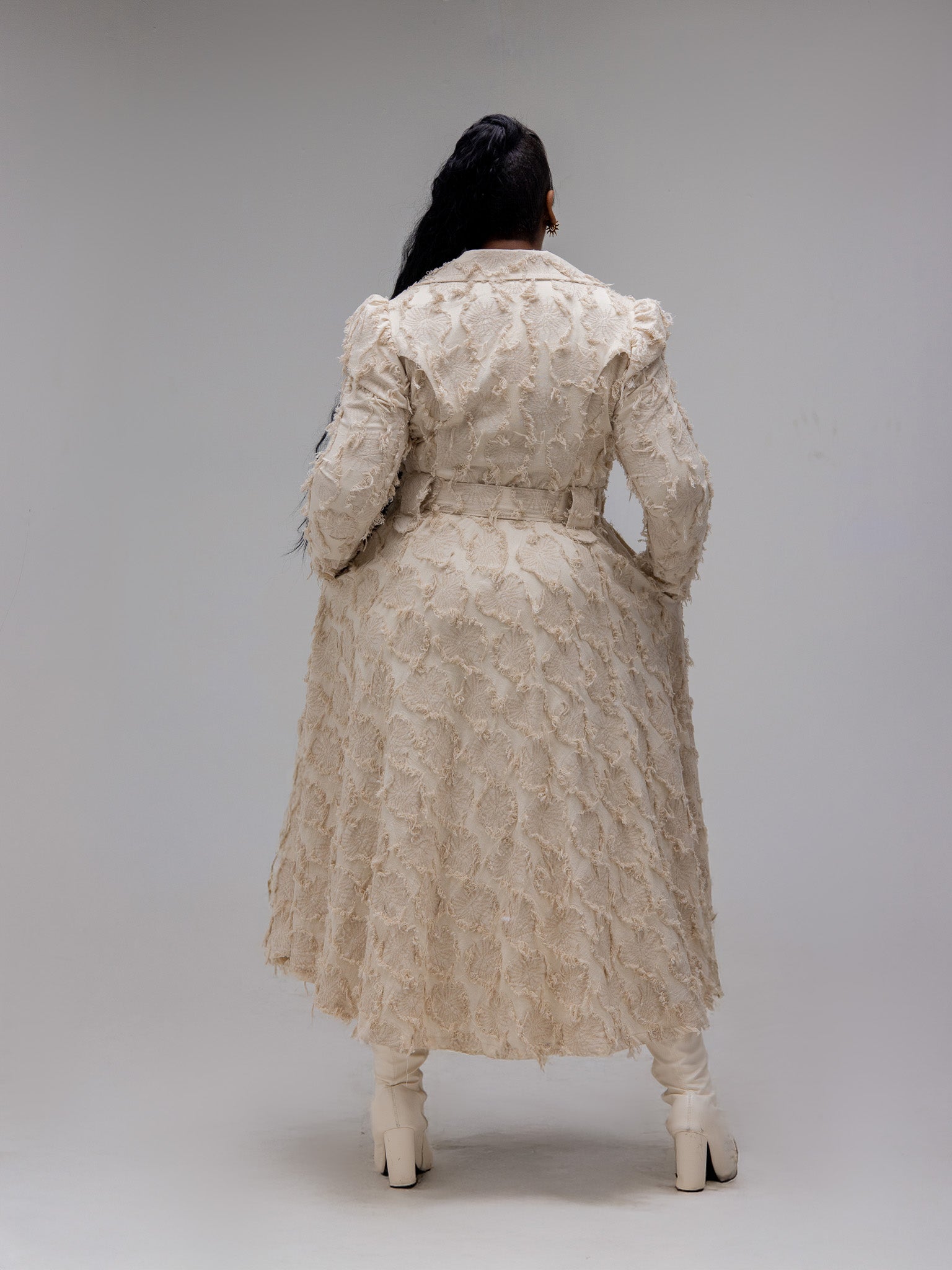 Cream Princess Coat Dress FR1145