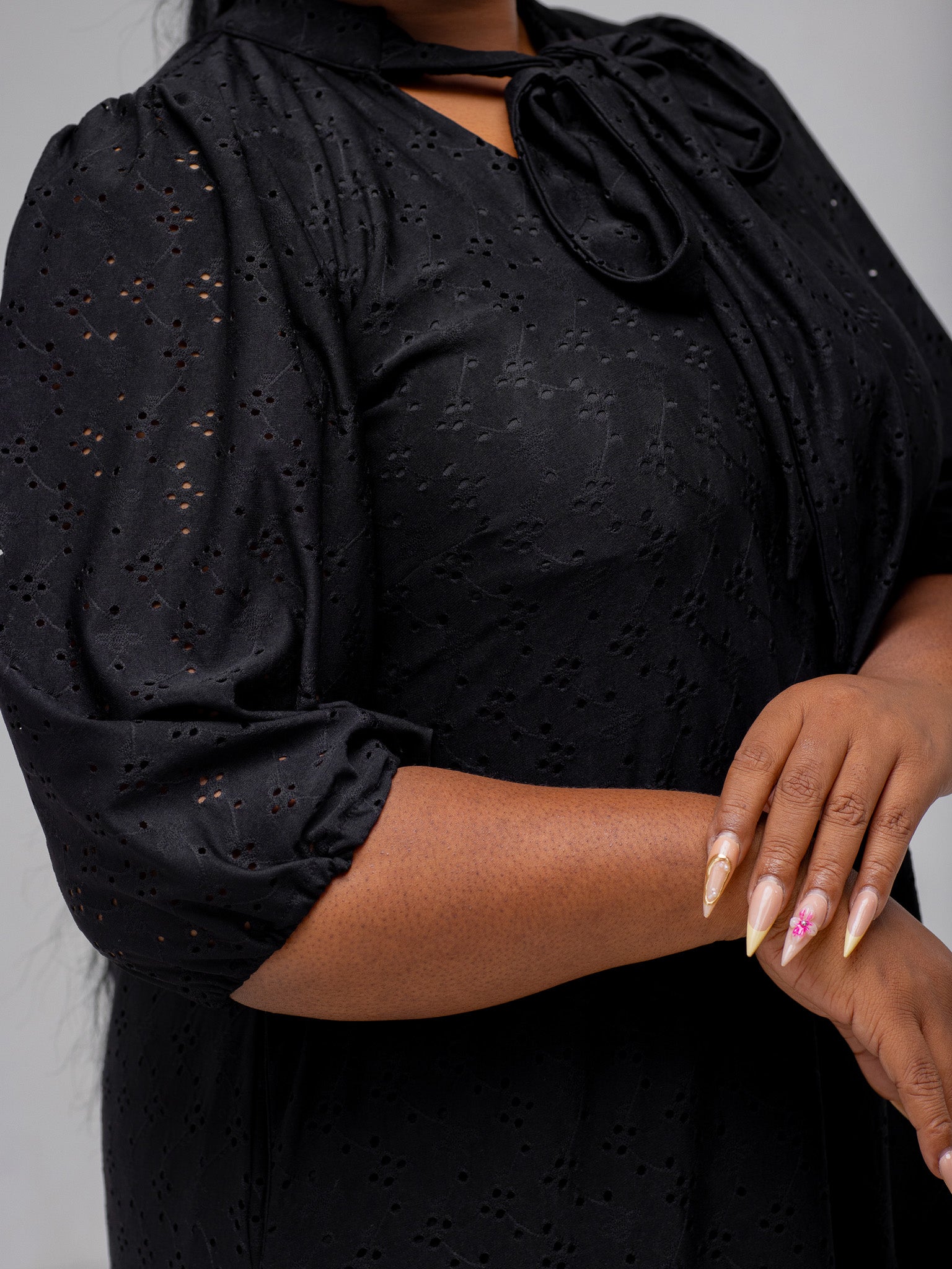 BLACK KNIT MAXI NOLAN DRESS