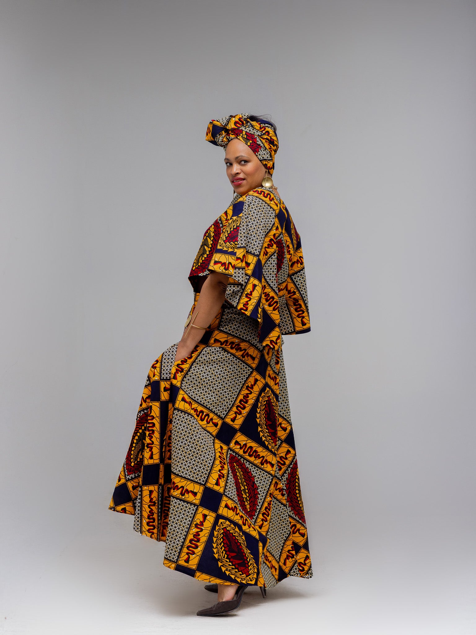 FRA99 MUTICOLOR HERITAGE CAPE/SKIRT