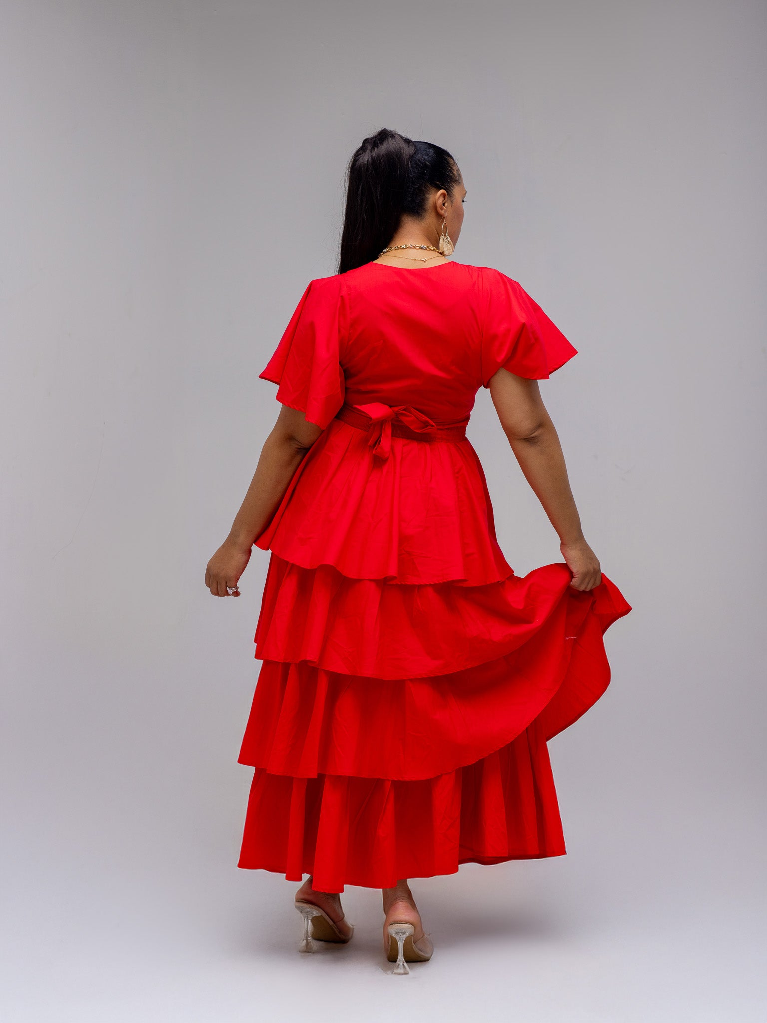Red Crossover Top FR1123