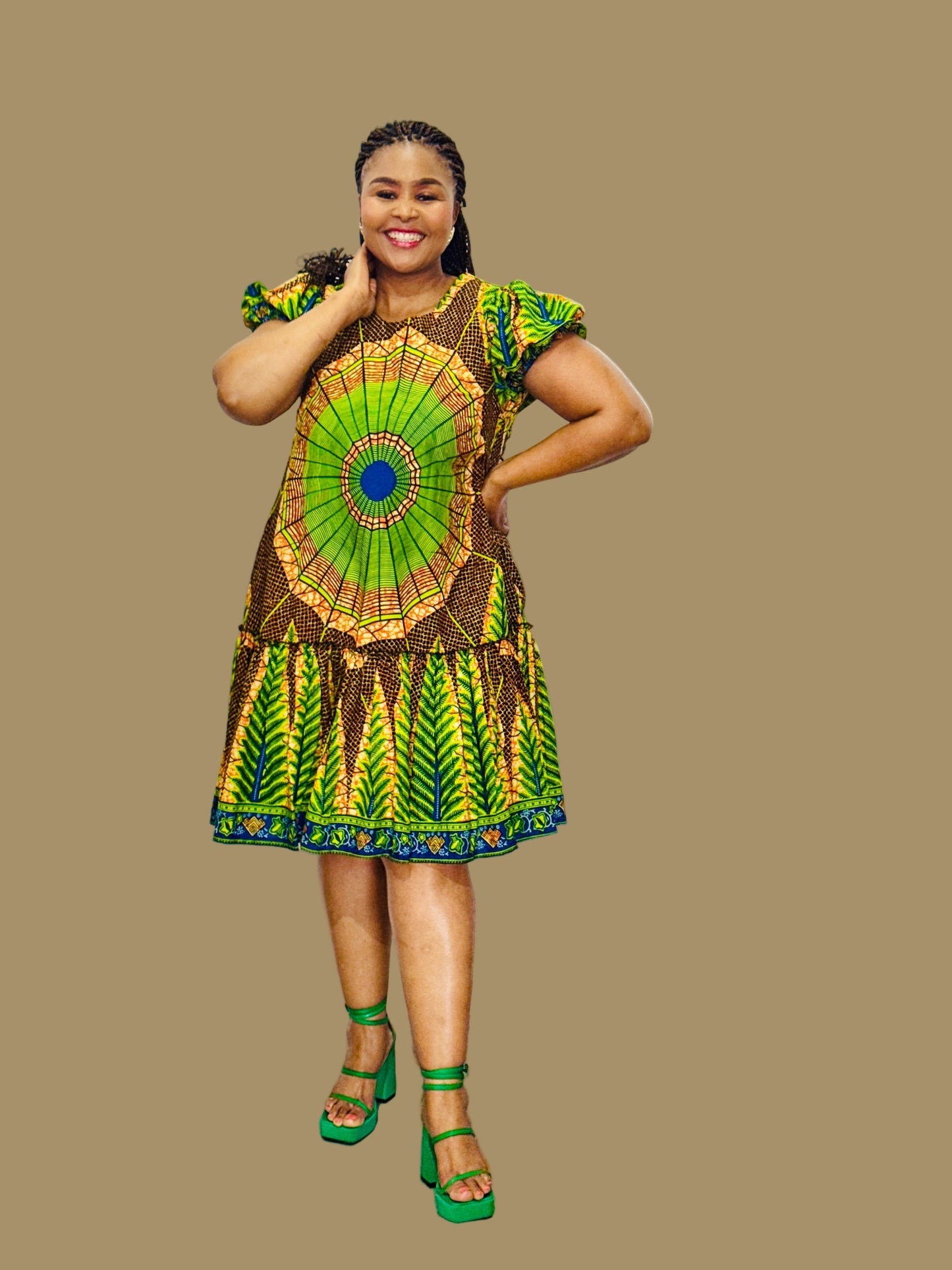 FRA88 MULTICOLOR SPIDER WEB DRESS