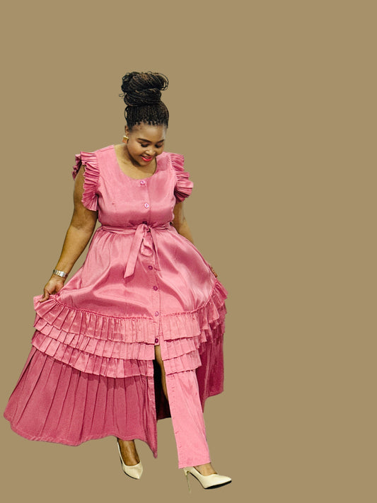 FR1078 PINK THULI DRESS