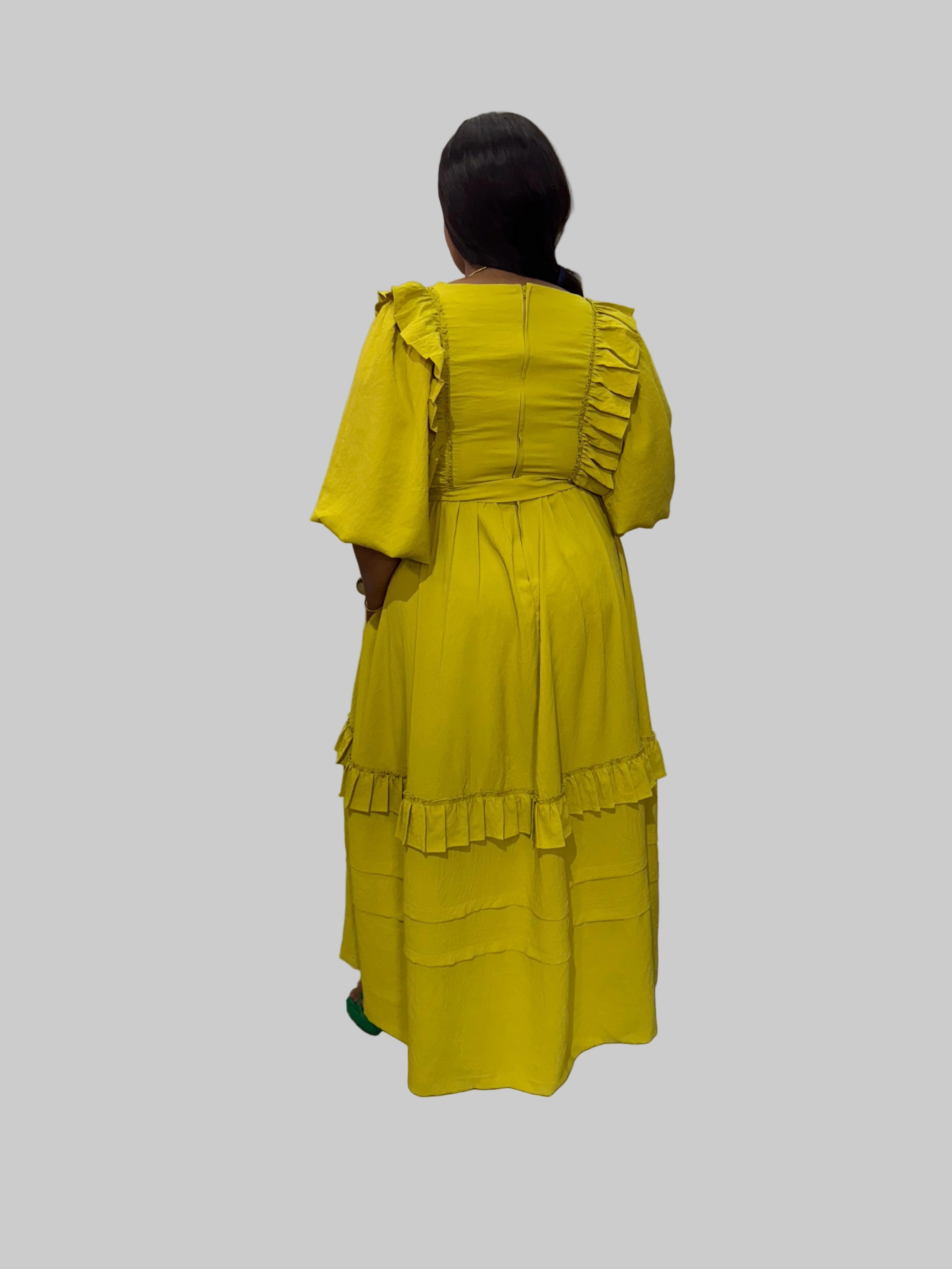 FR1071 LIME NYOTA DRESS