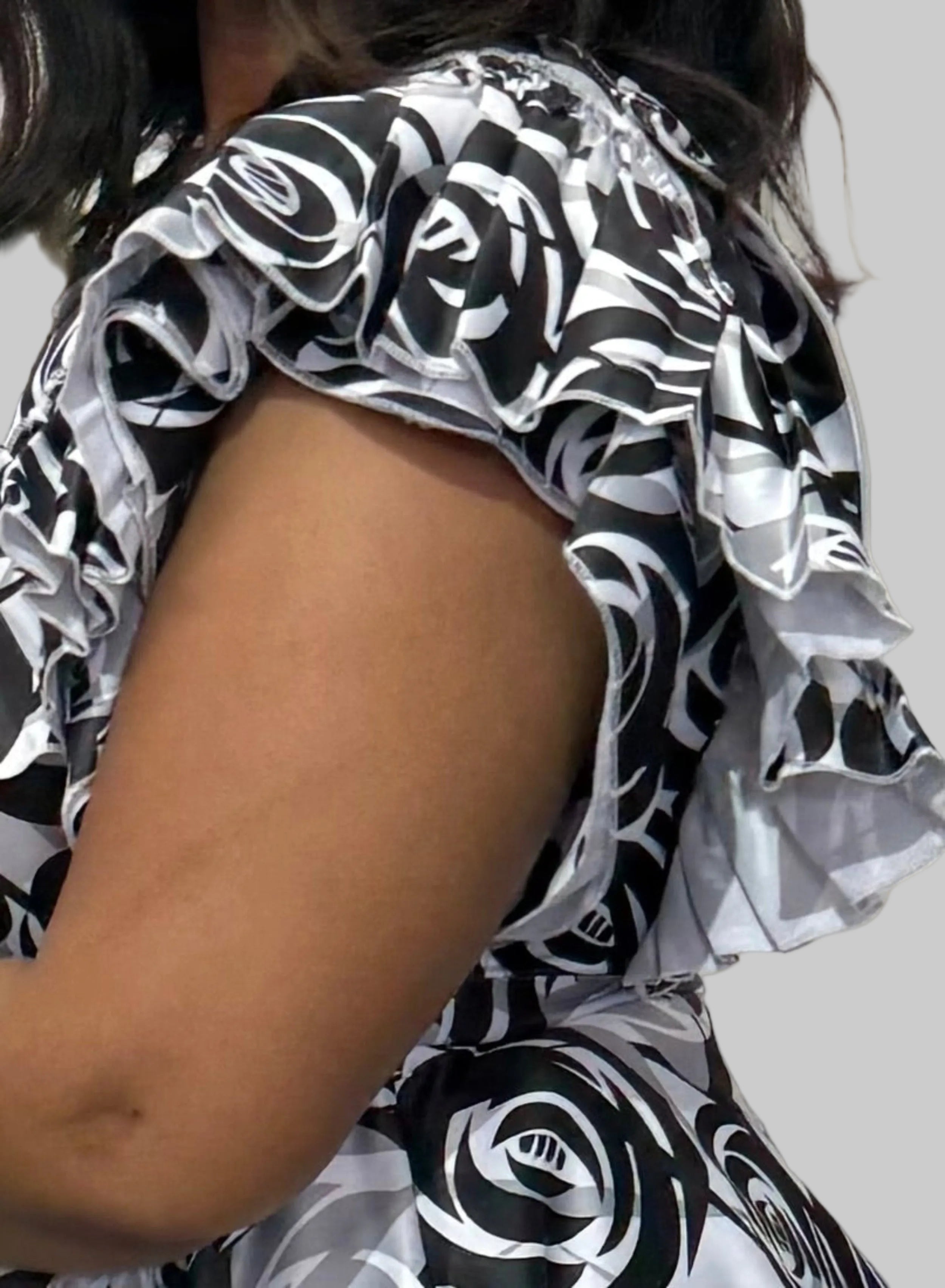 FR1060 BLACK/WHITE LEA DRESS