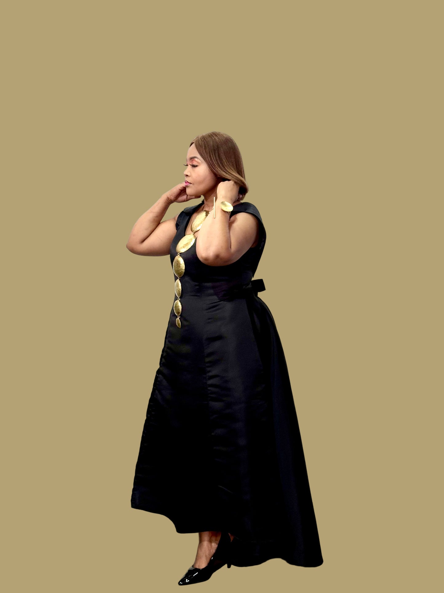 BLACK or GOLD CLASSIC MAXI DRESS