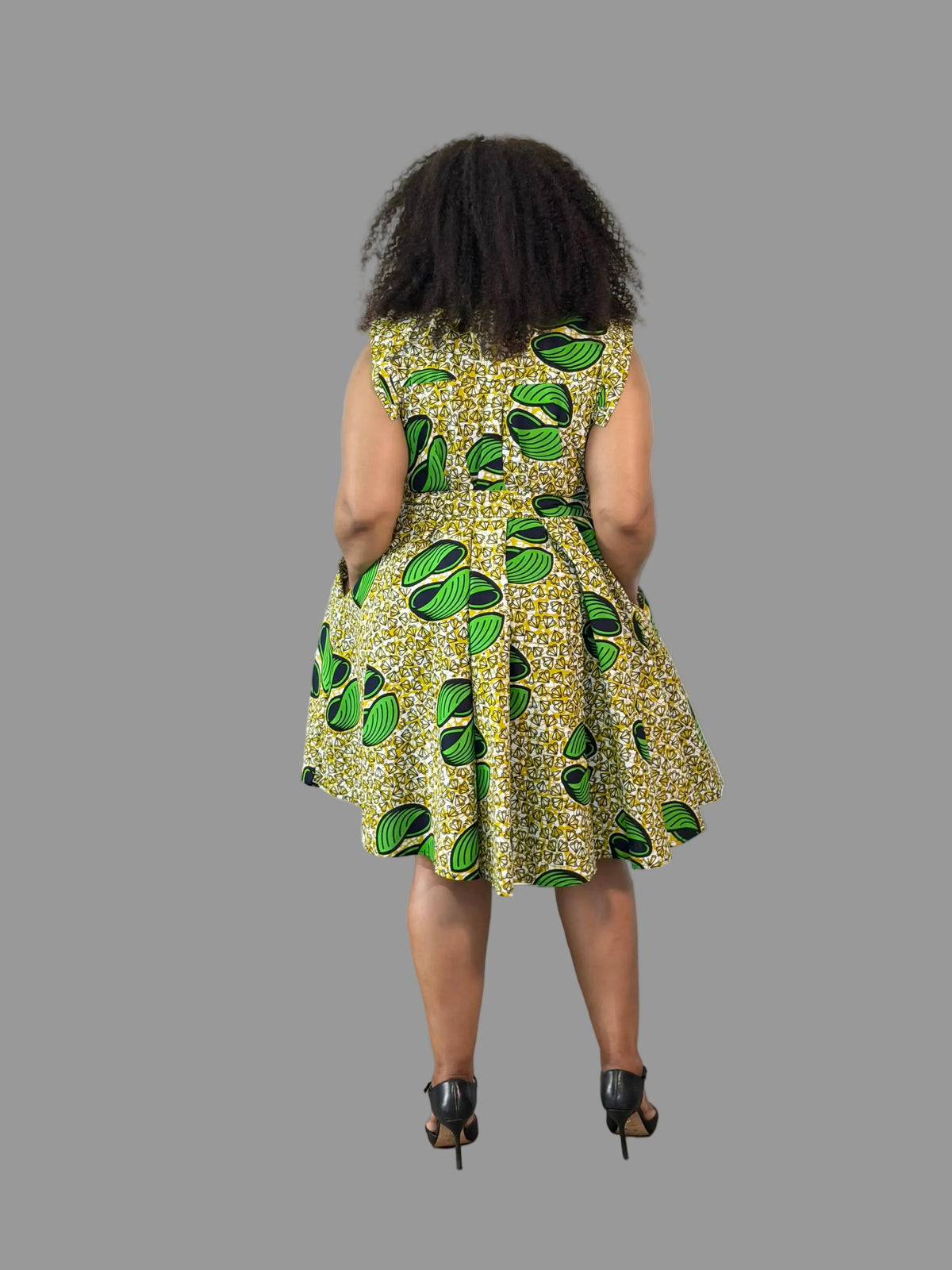 Lime/Green Yves Ankara Dress FRA113