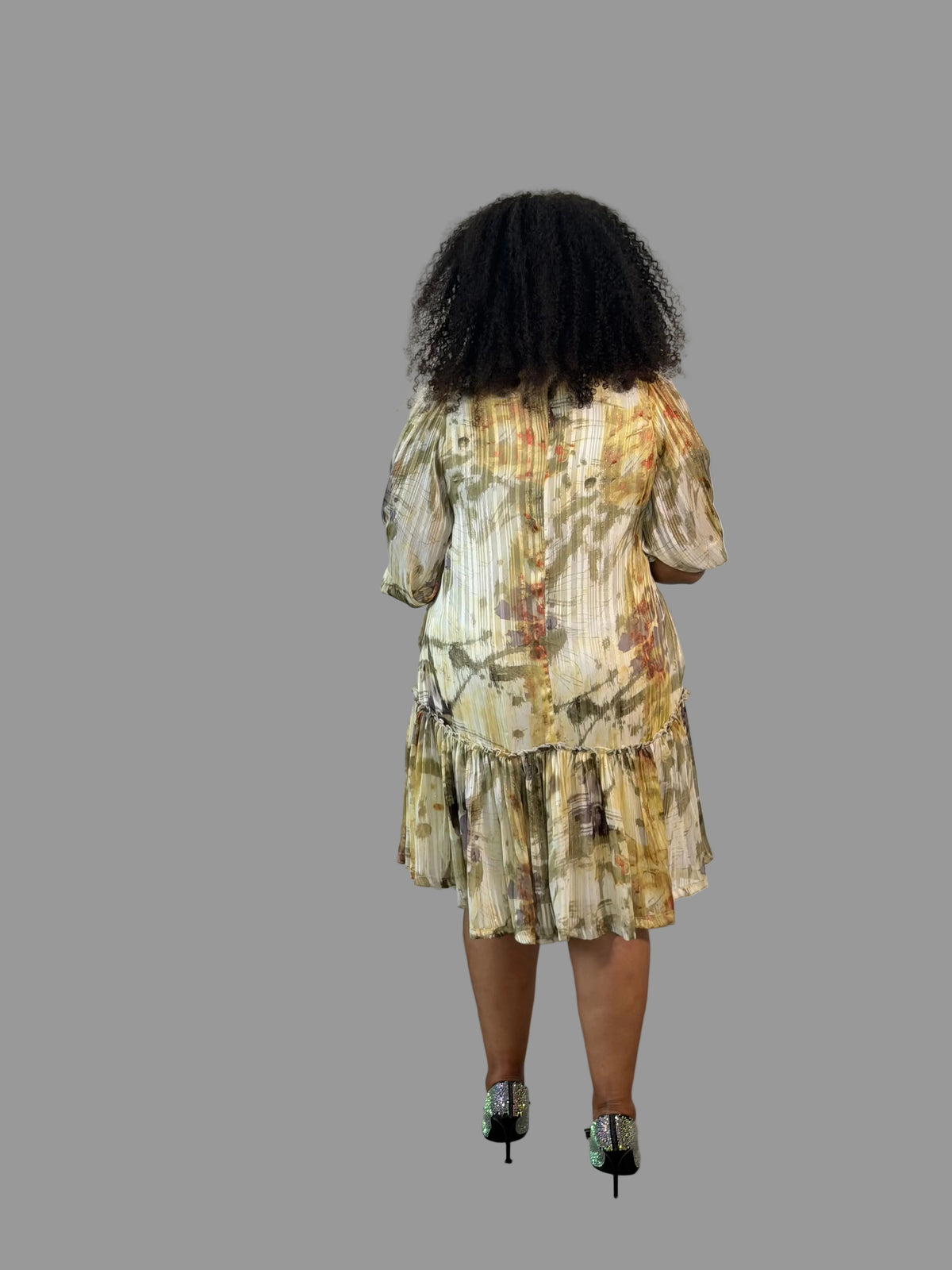 Cream/Gold nolan dress FR1204