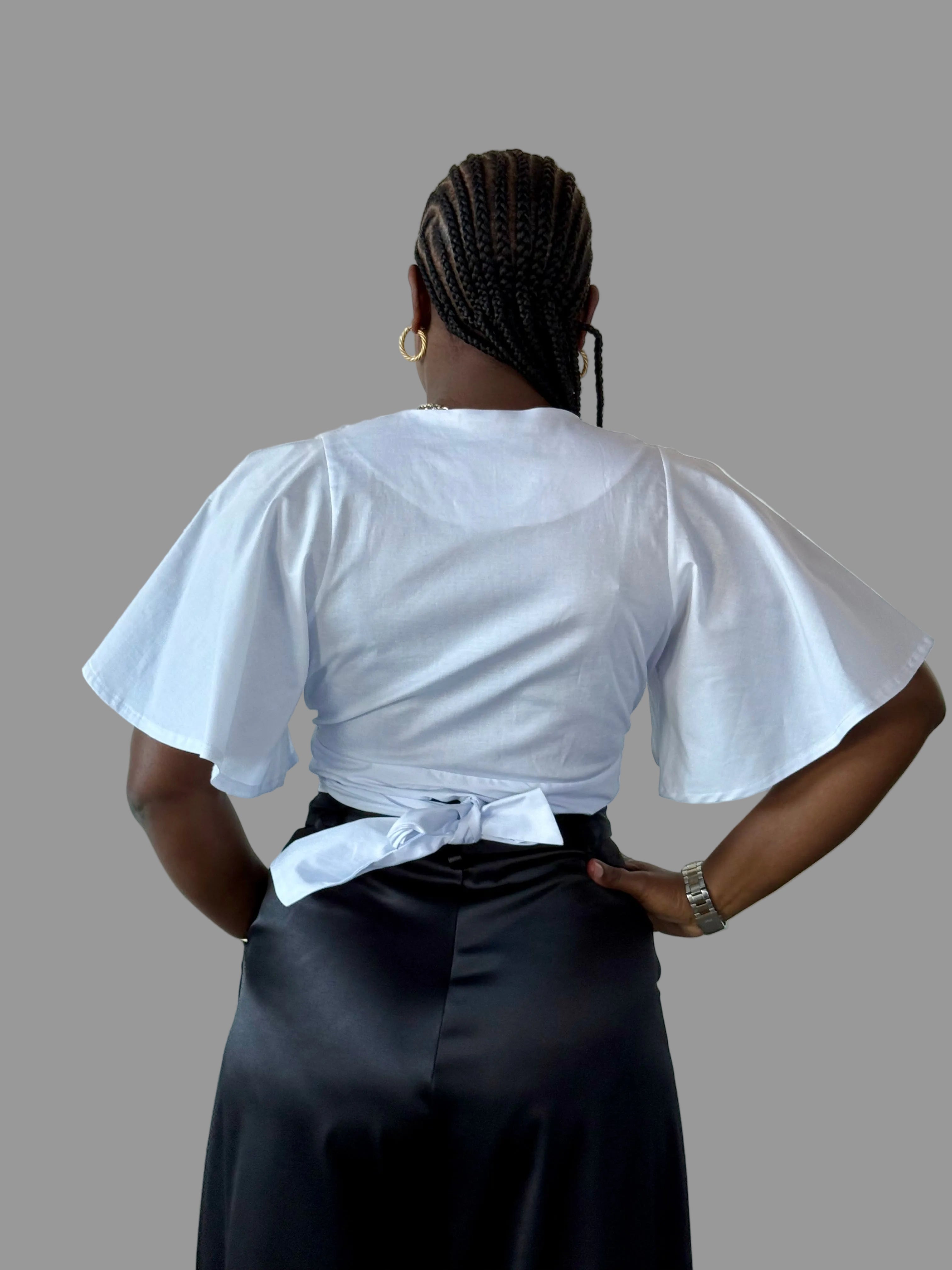 White Crossover Top FR1181