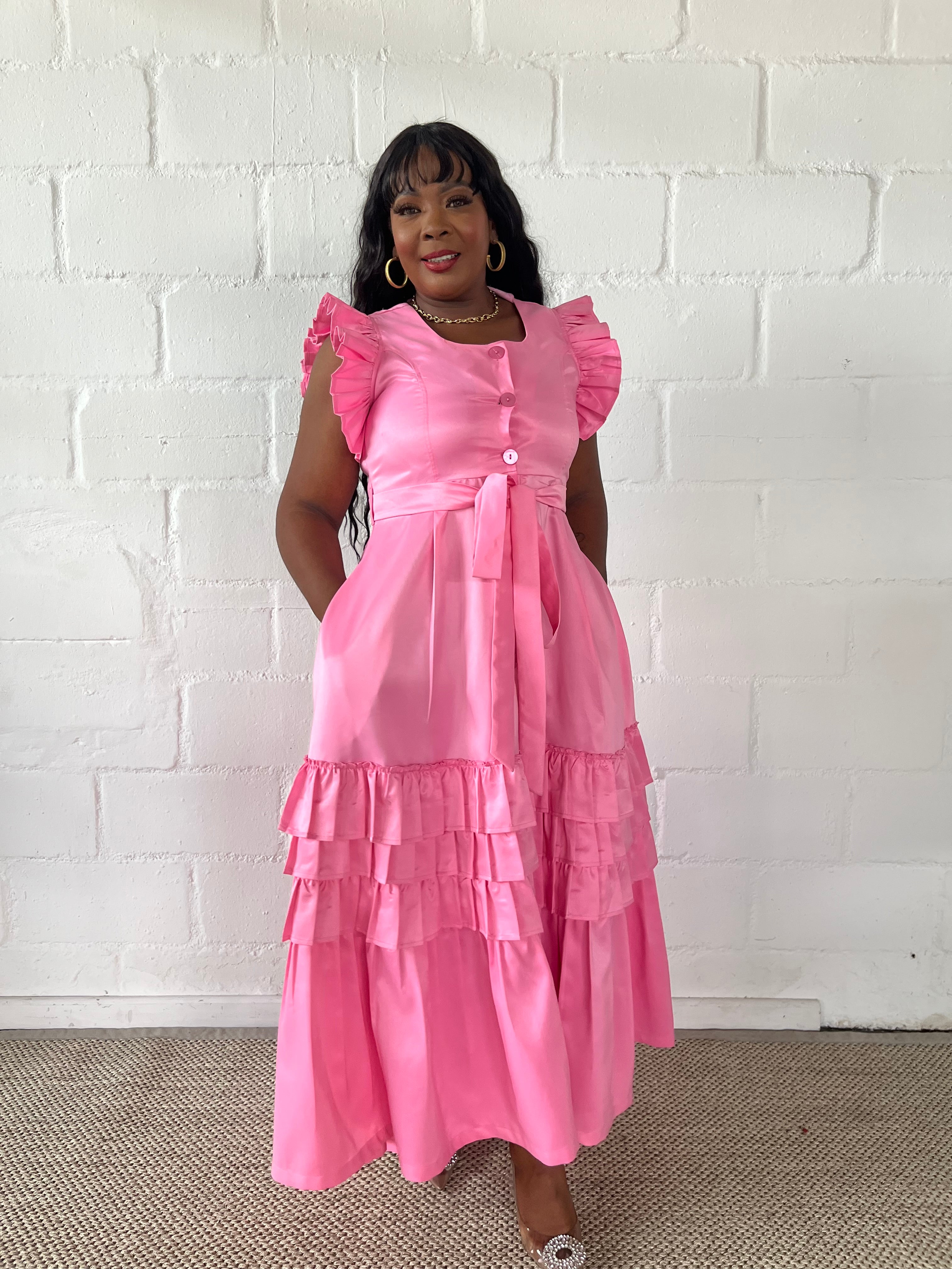 FR1097 PINK THULI DRESS