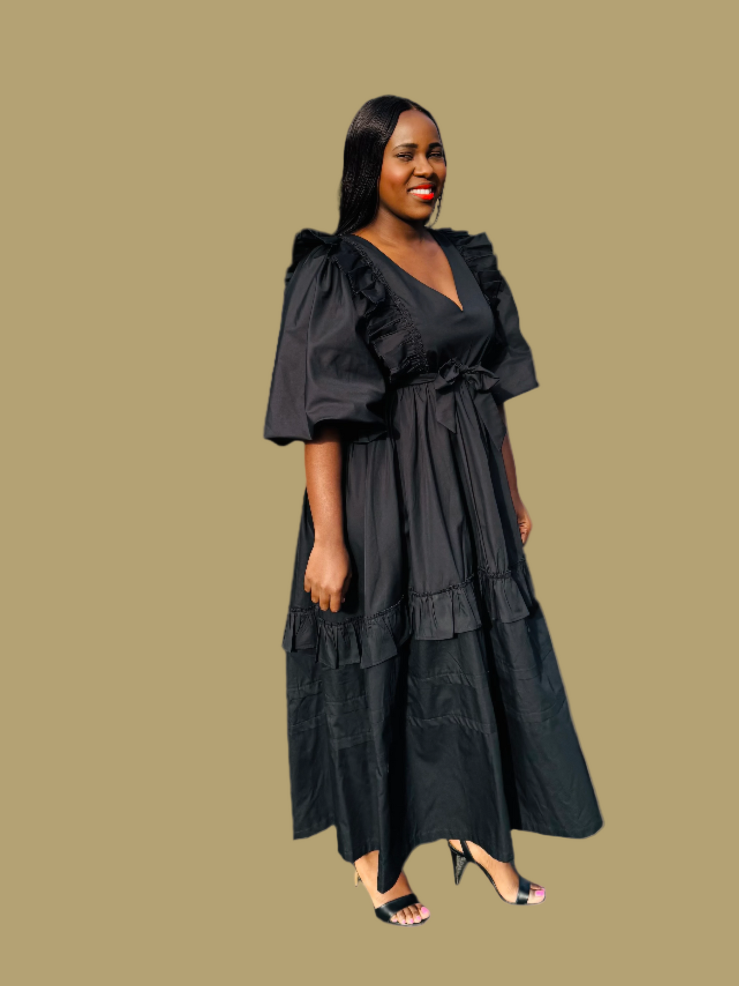 FR1070 BLACK NYOTA DRESS