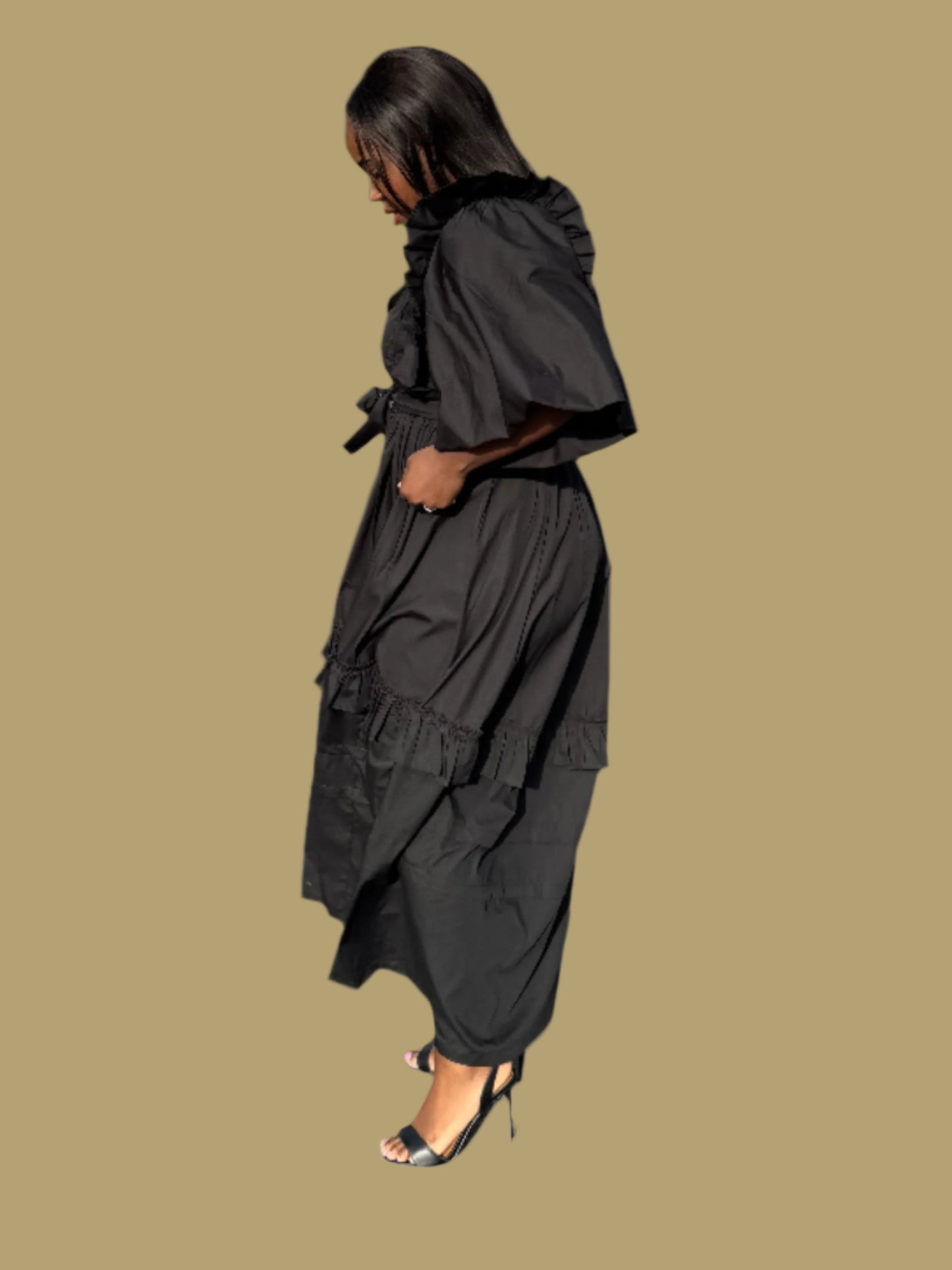 FR1070 BLACK NYOTA DRESS