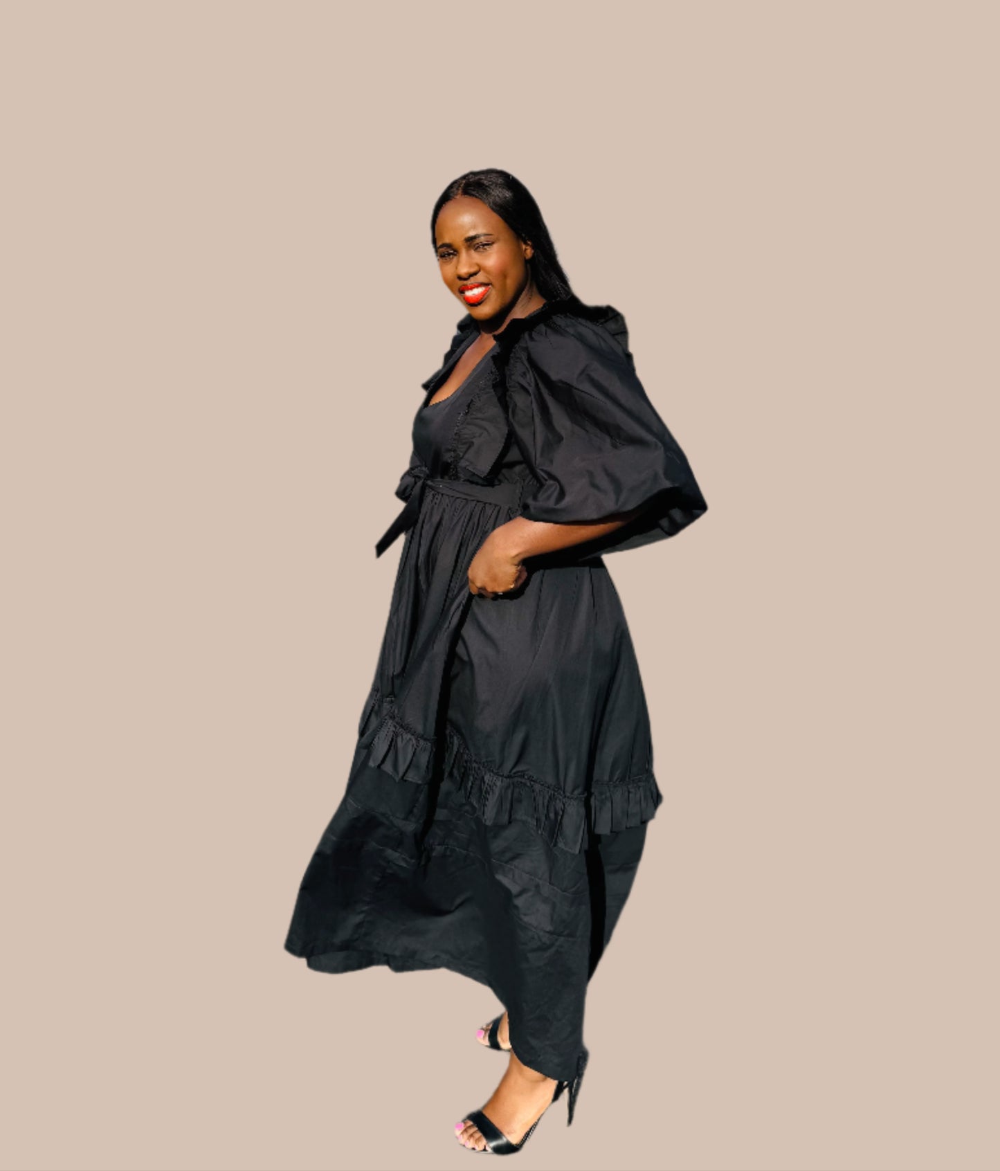 FR1070 BLACK NYOTA DRESS