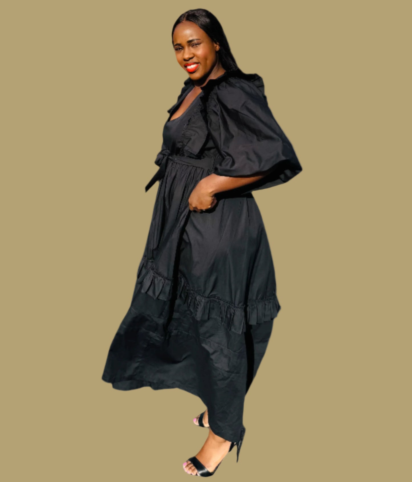 FR1070 BLACK NYOTA DRESS