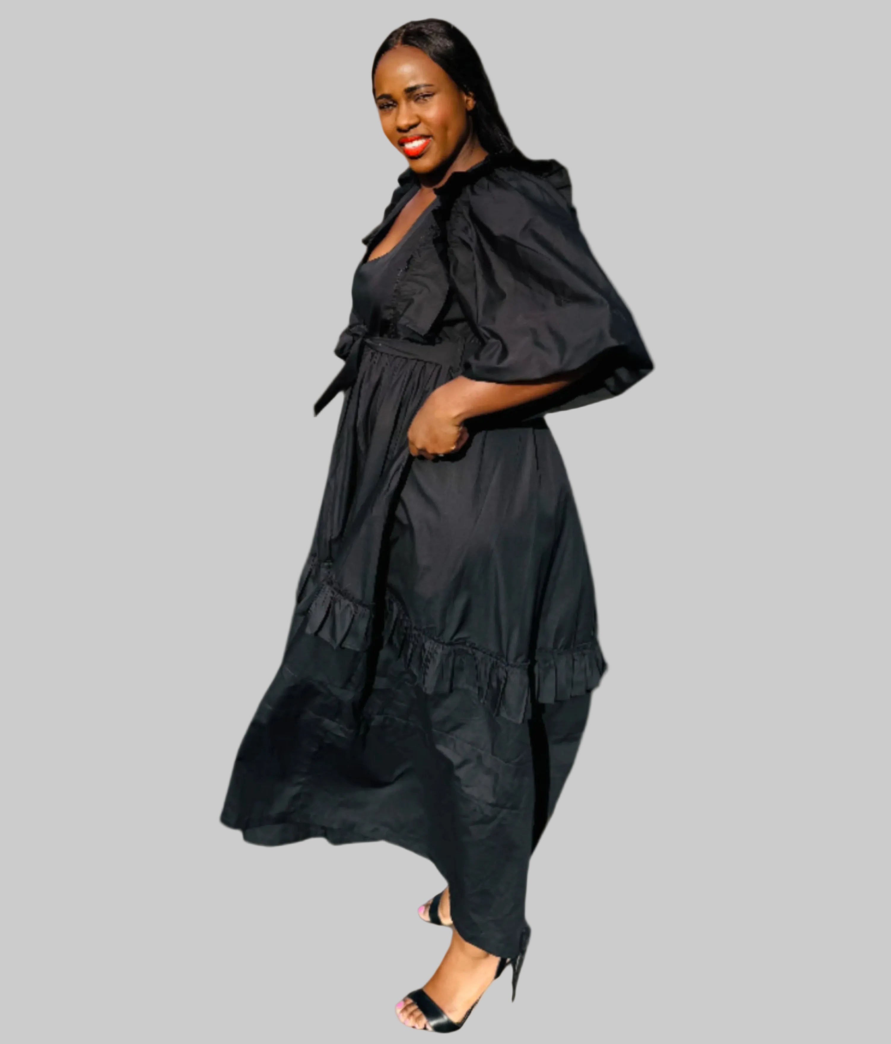FR1070 BLACK NYOTA DRESS