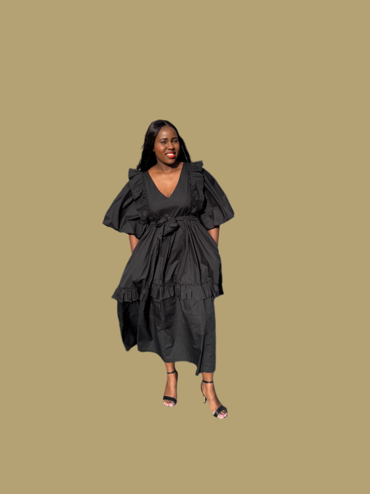 FR1070 BLACK NYOTA DRESS