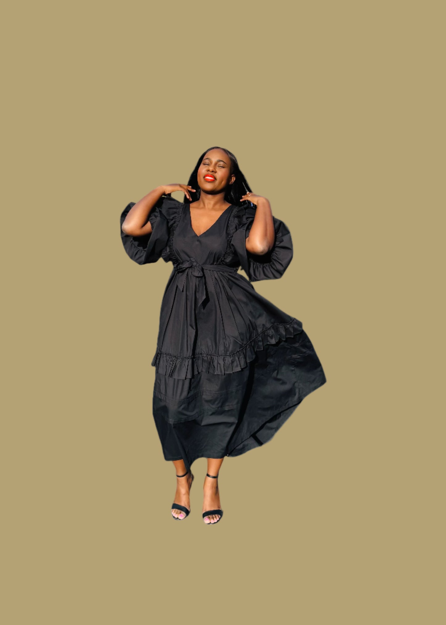 FR1070 BLACK NYOTA DRESS