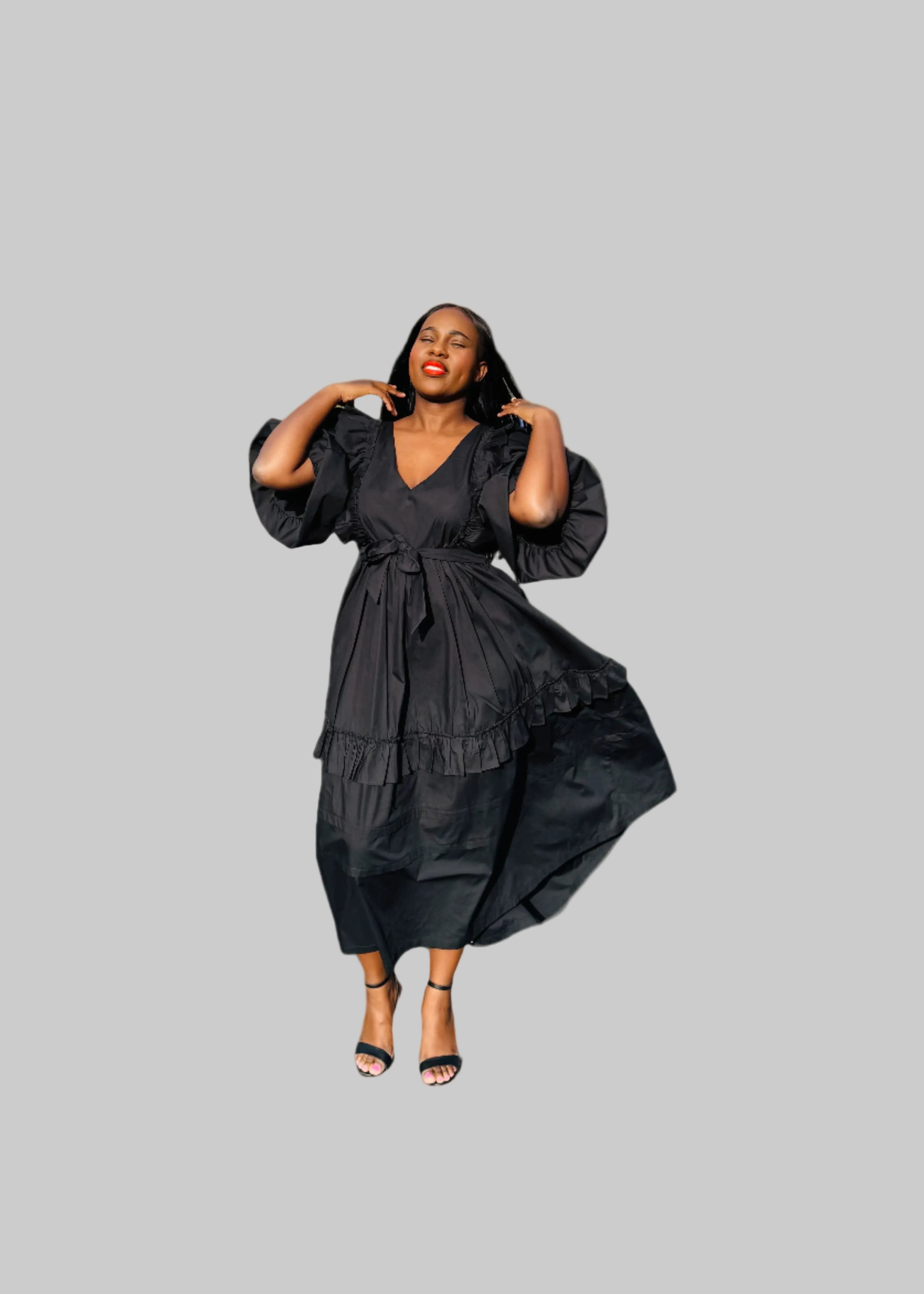 FR1070 BLACK NYOTA DRESS