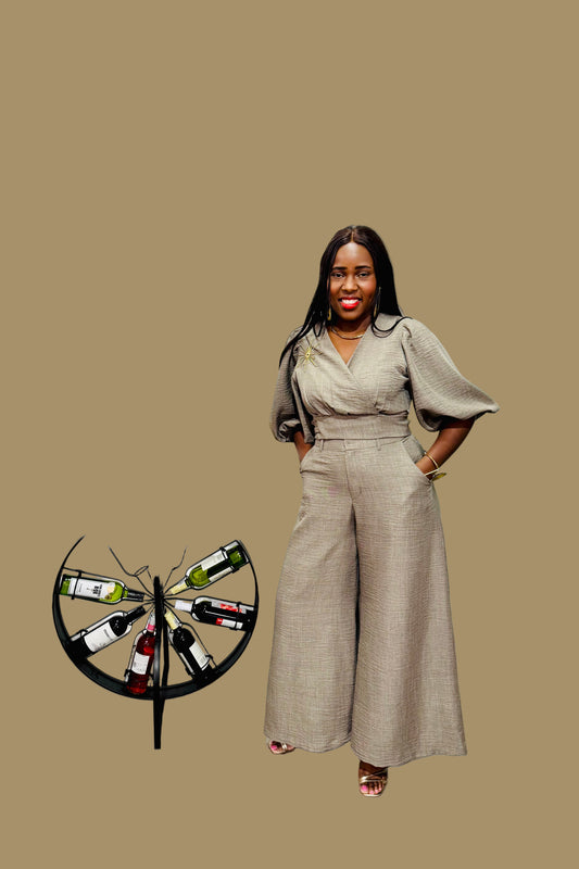 FR1079A CHARCOAL FLARED PANTS