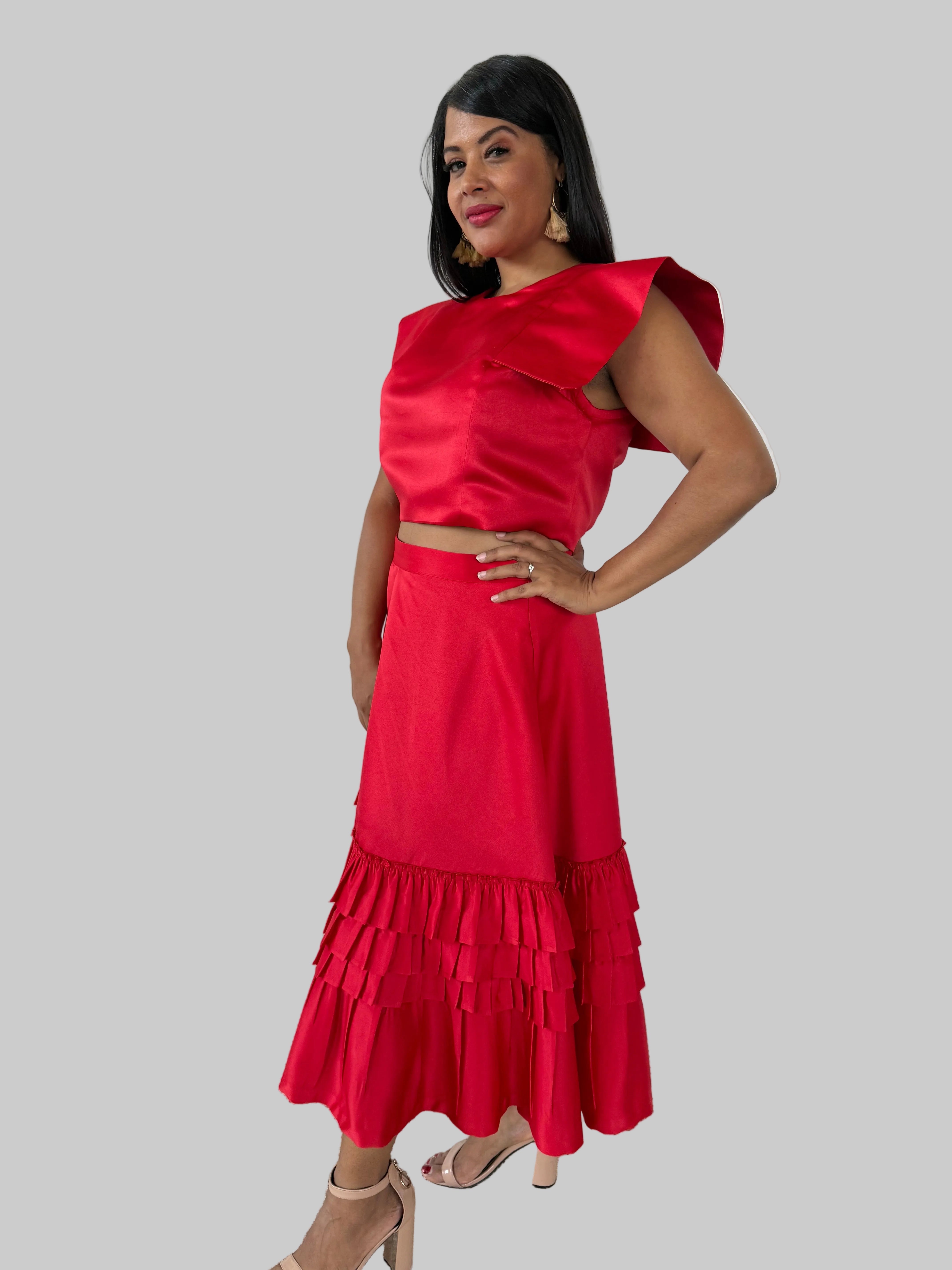 FR1118 RED VALENTINE SKIRT