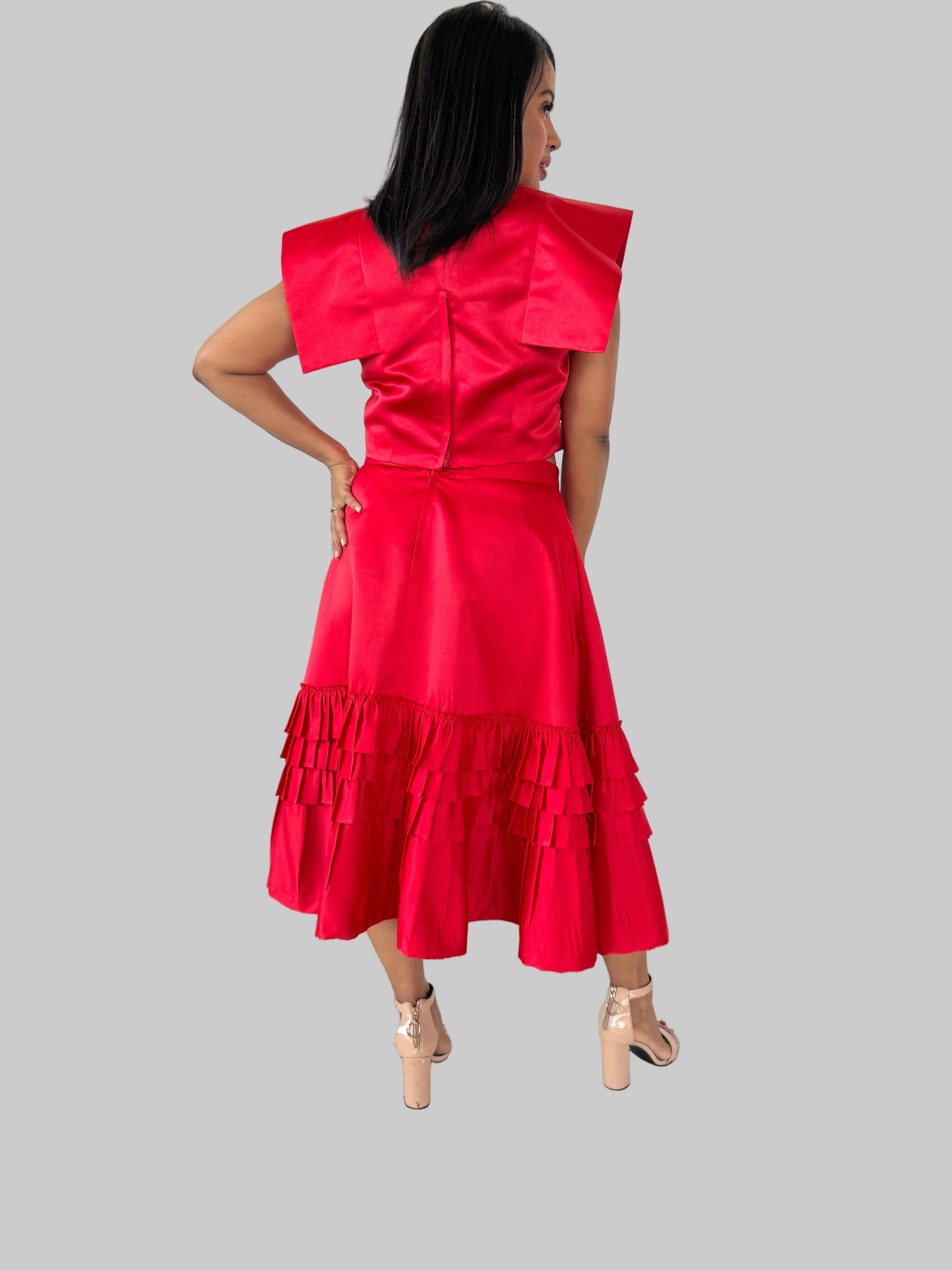 FR1118 RED VALENTINE SKIRT