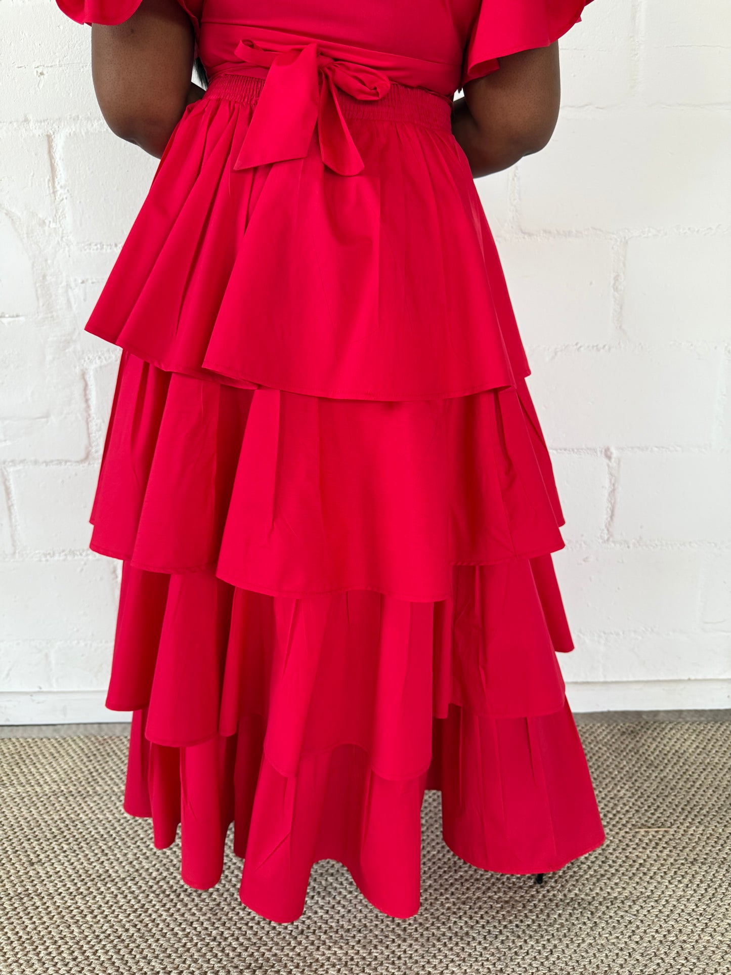 RED LAYERED SKIRT - LOVE IN EVERY THREAD