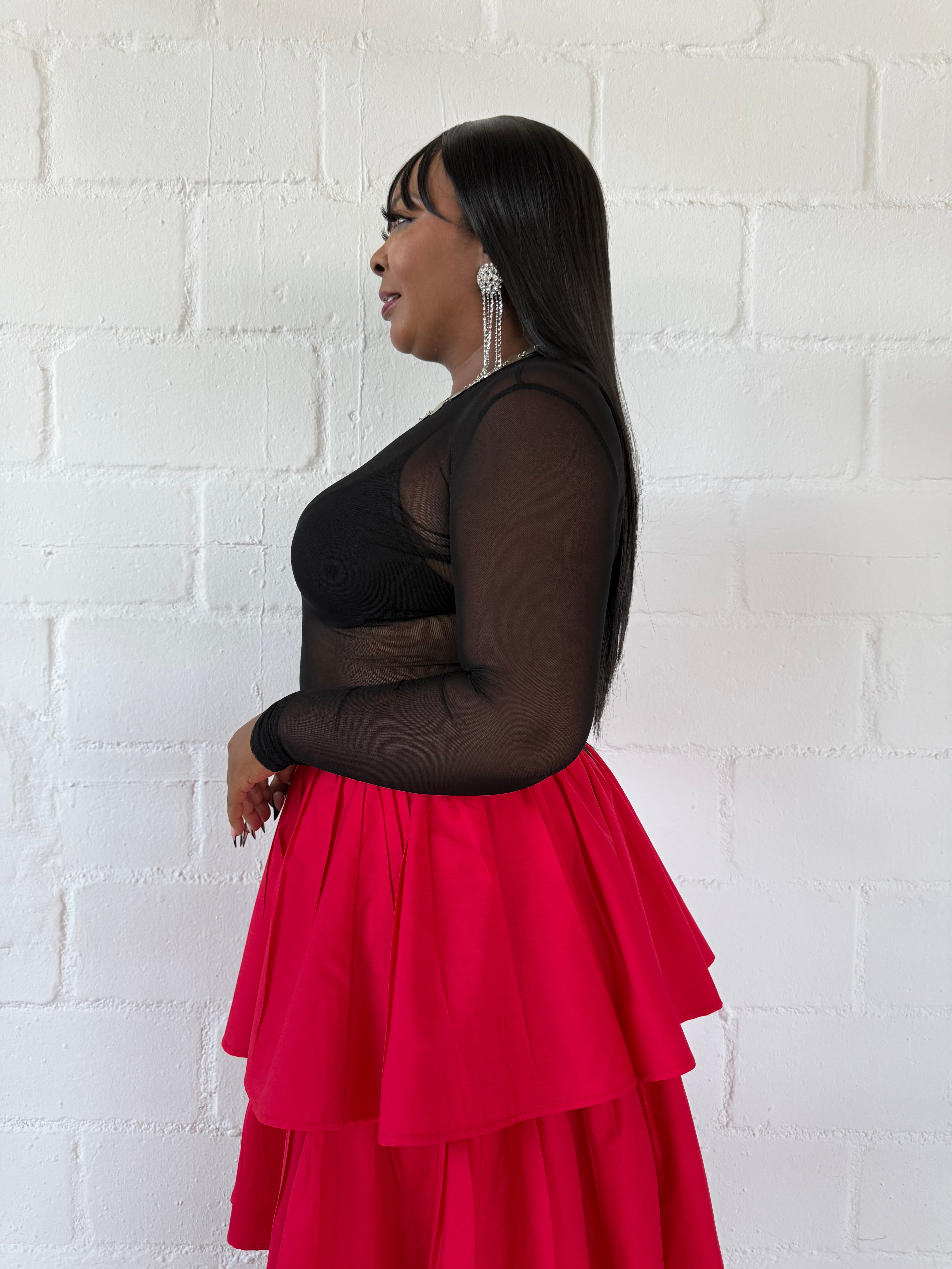 BLACK MESH TOP - LOVE IN EVERY THREAD COLLECTION