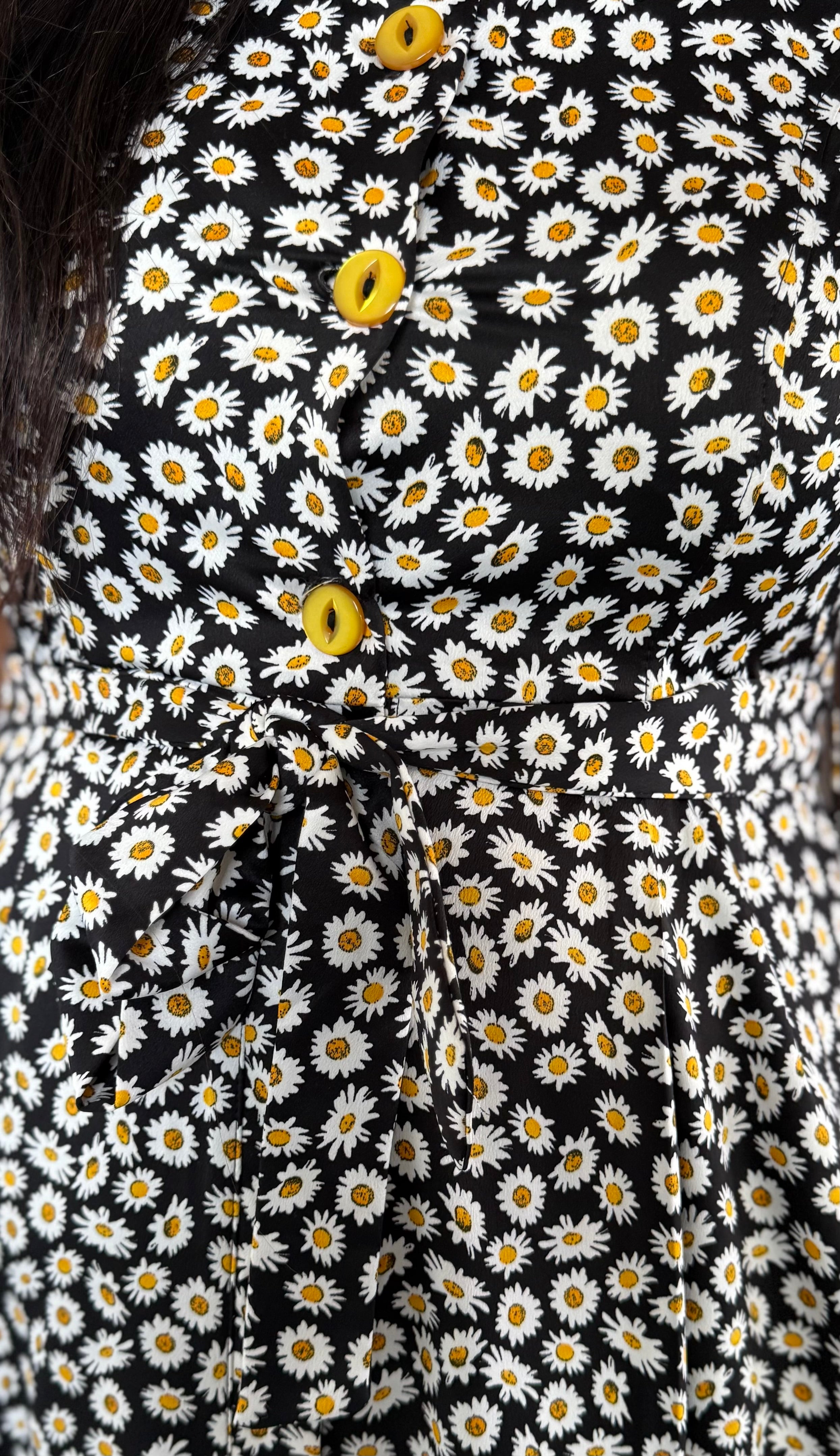 FR1111 BLACK/WHITE FLORAL THULI DRESS