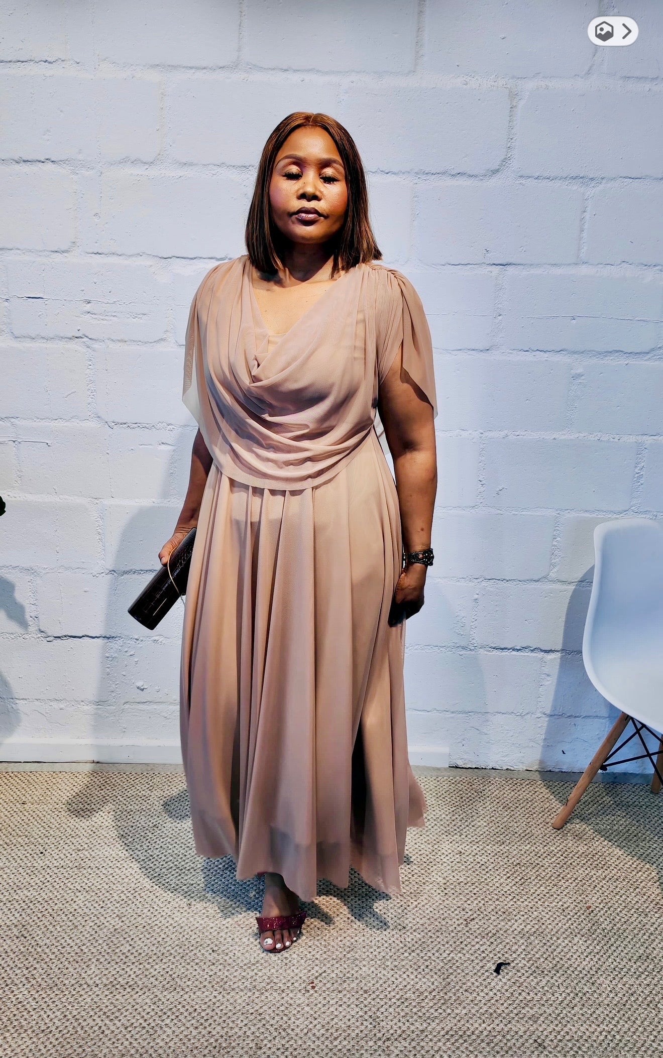 Stone Nino Maxi Mesh Dress – Flowy Elegant Dress for Church & Occasions | FRIDA