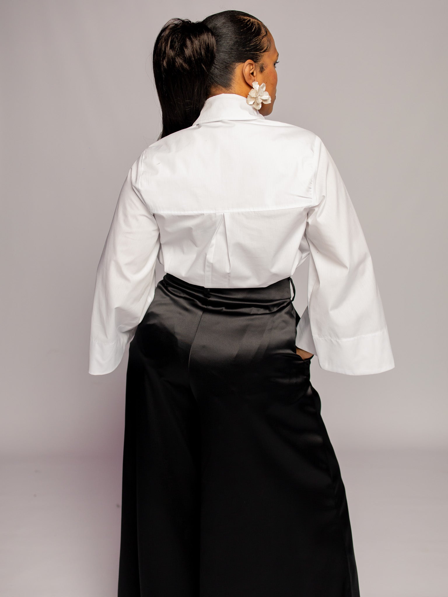 BLACK MILANO WIDE LEG PANTS FR1101