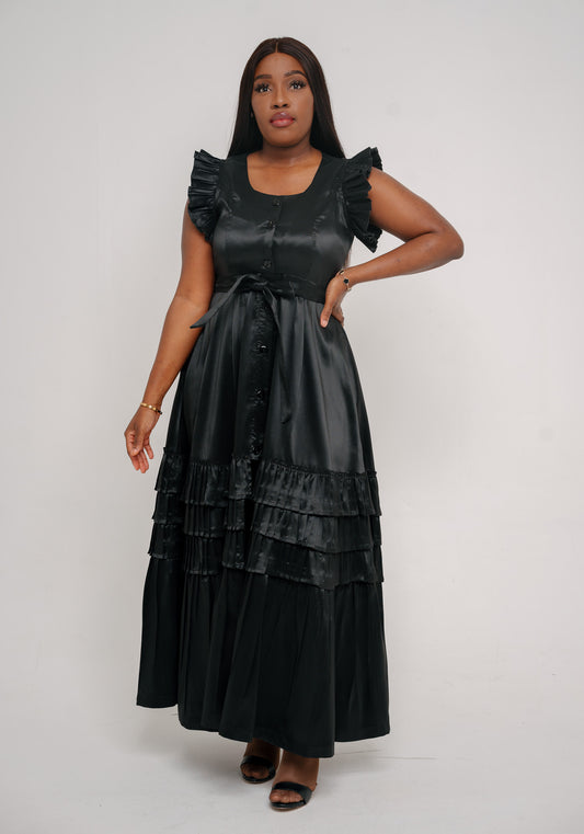FR1008 BLACK THULI DRESS