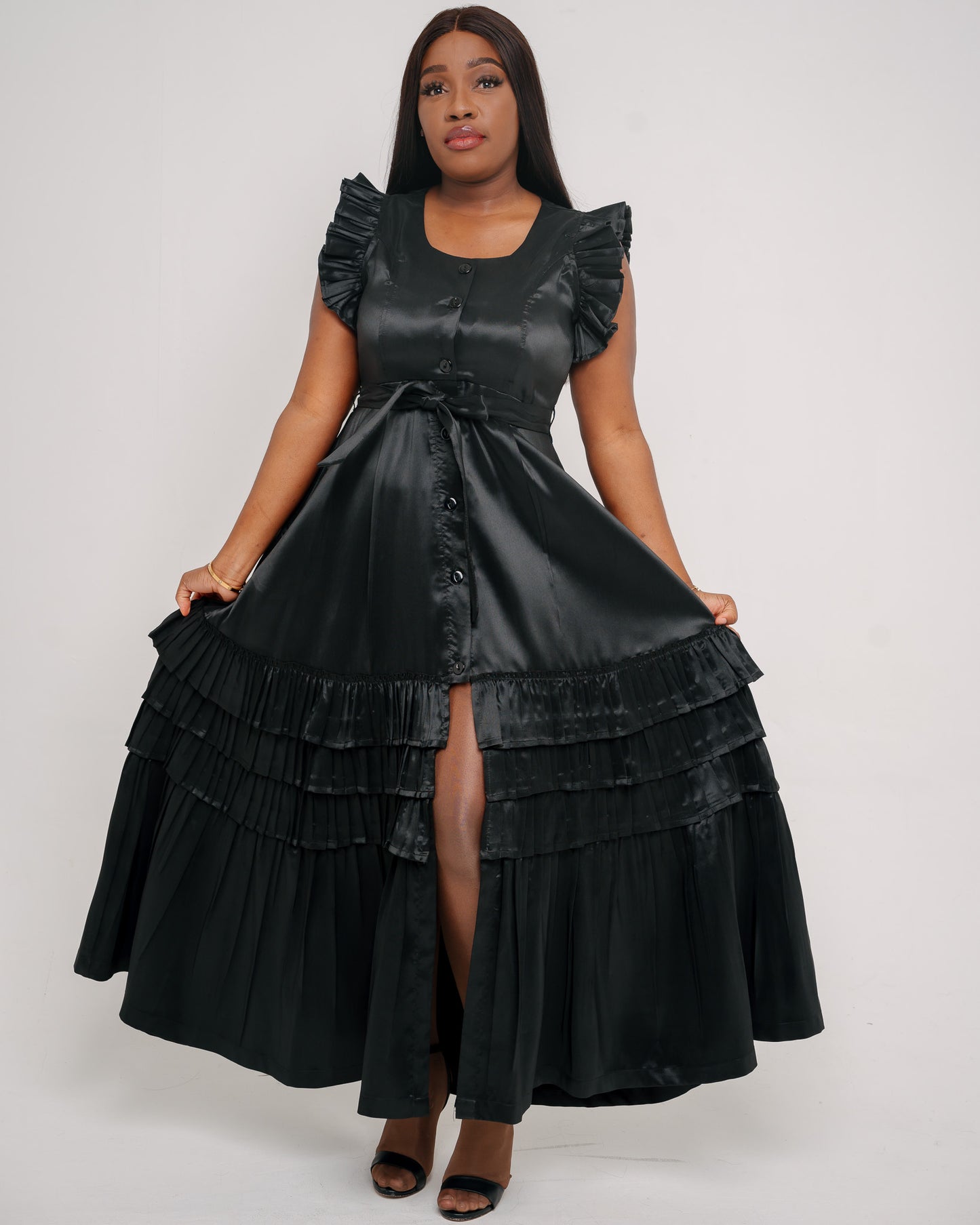 FR1008 BLACK THULI DRESS