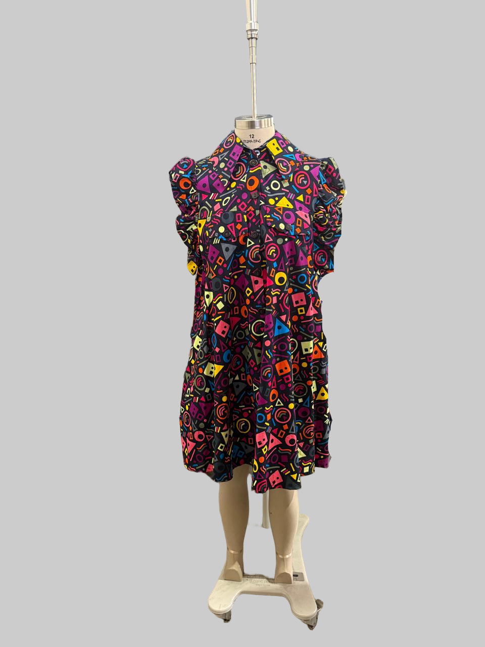 FR25 MULTICOLOR MIDI SHIRT DRESS