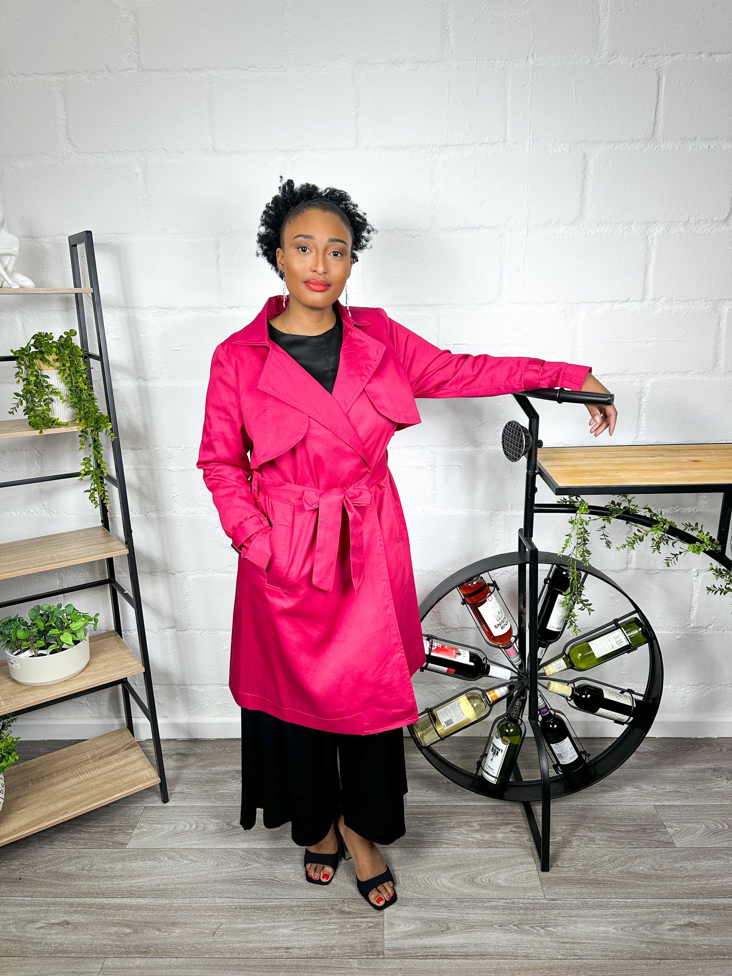 PINK TRENCH COAT