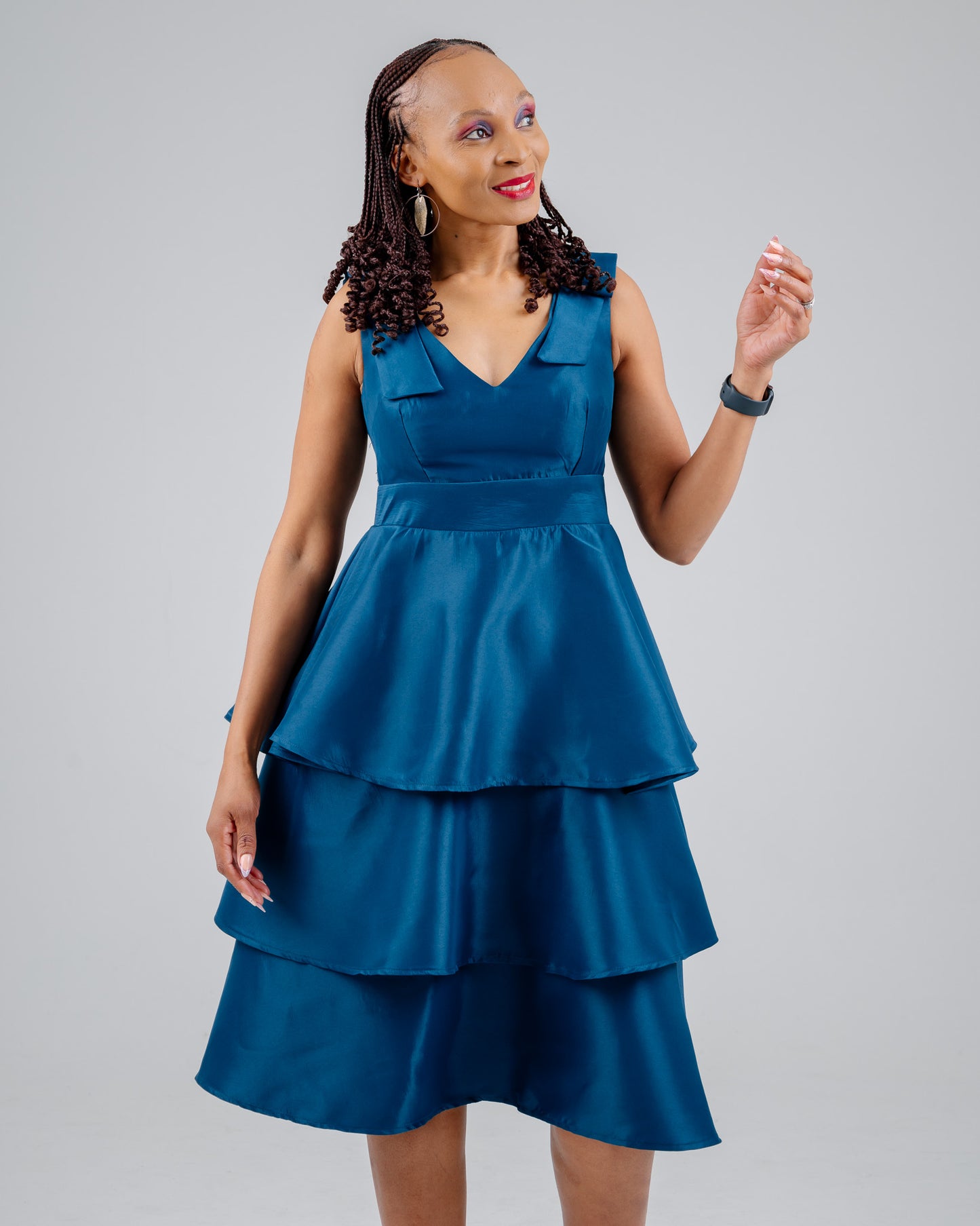 TEAL MIDI LISA DRESS