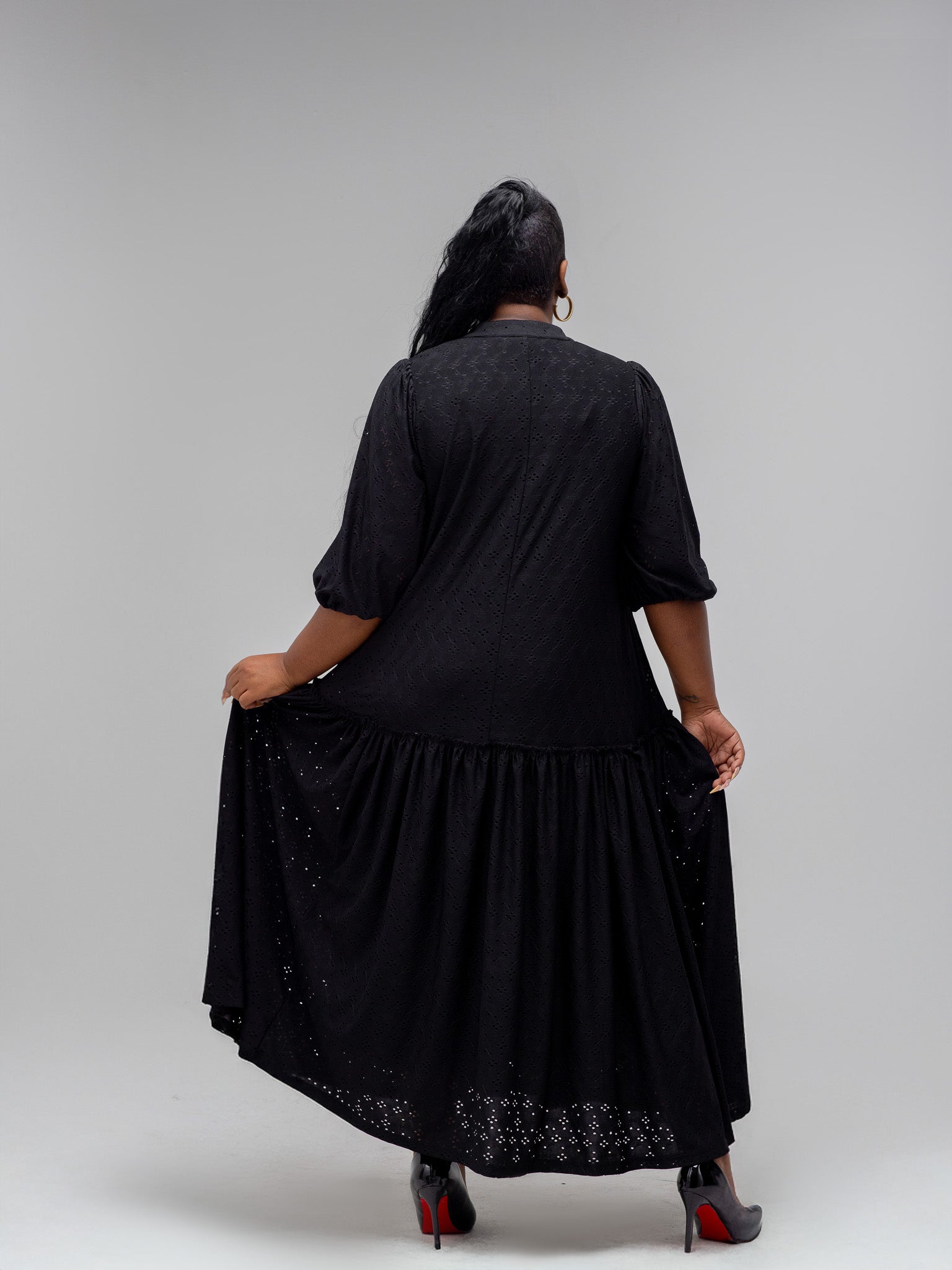 BLACK KNIT MAXI NOLAN DRESS