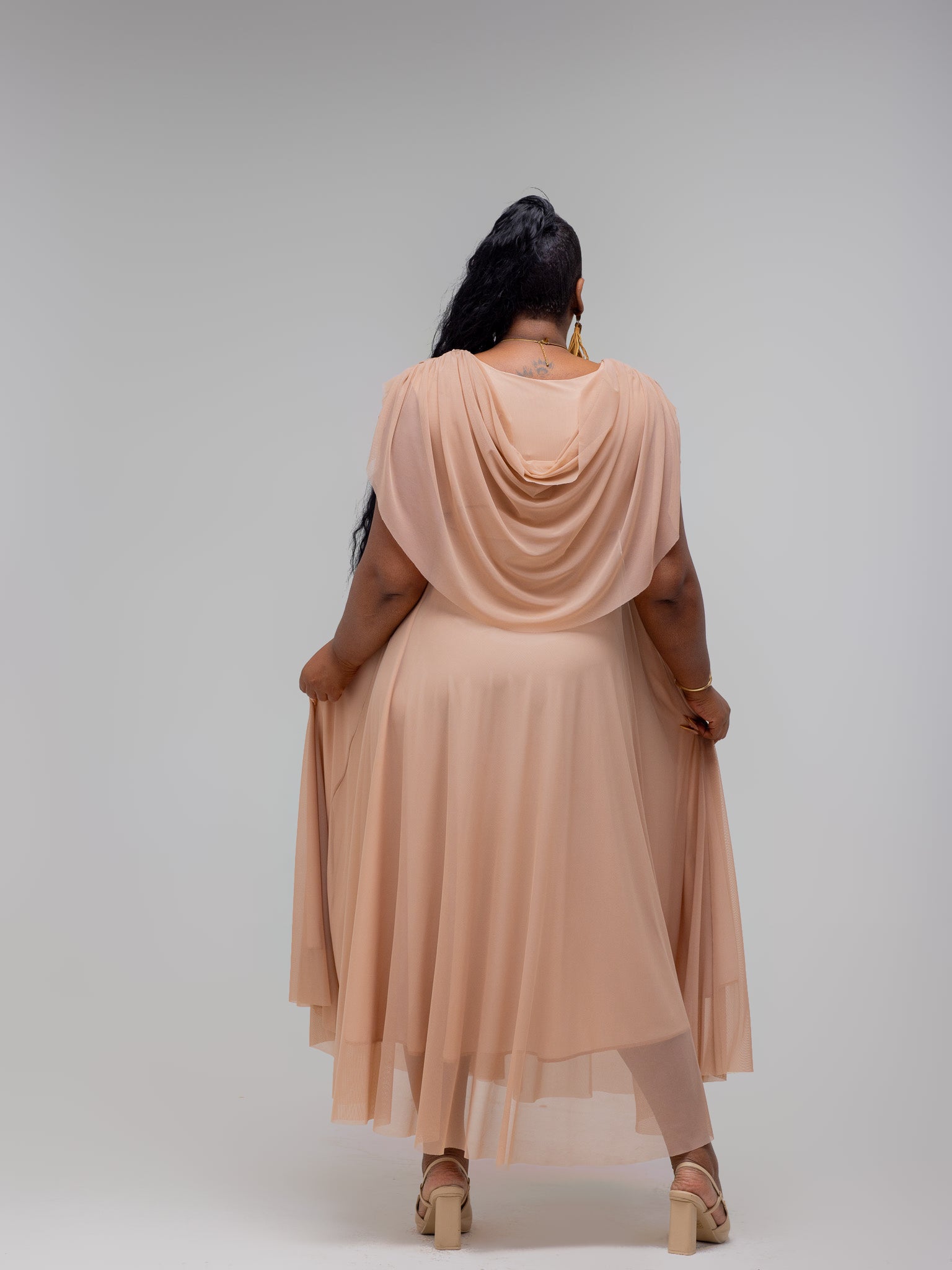 Stone Nino Maxi Mesh Dress – Flowy Elegant Dress for Church & Occasions | FRIDA