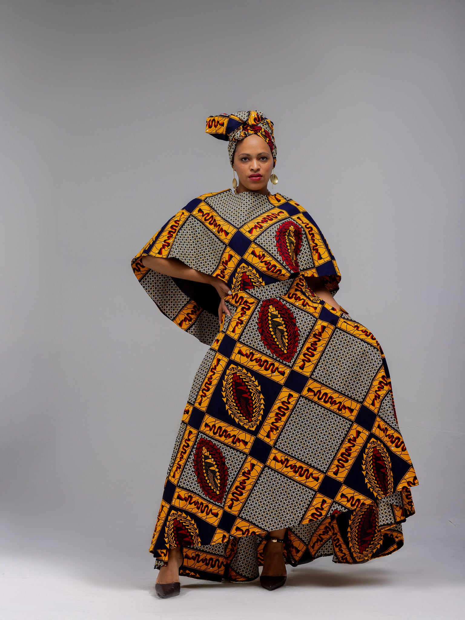 FRA99 MUTICOLOR HERITAGE CAPE/SKIRT