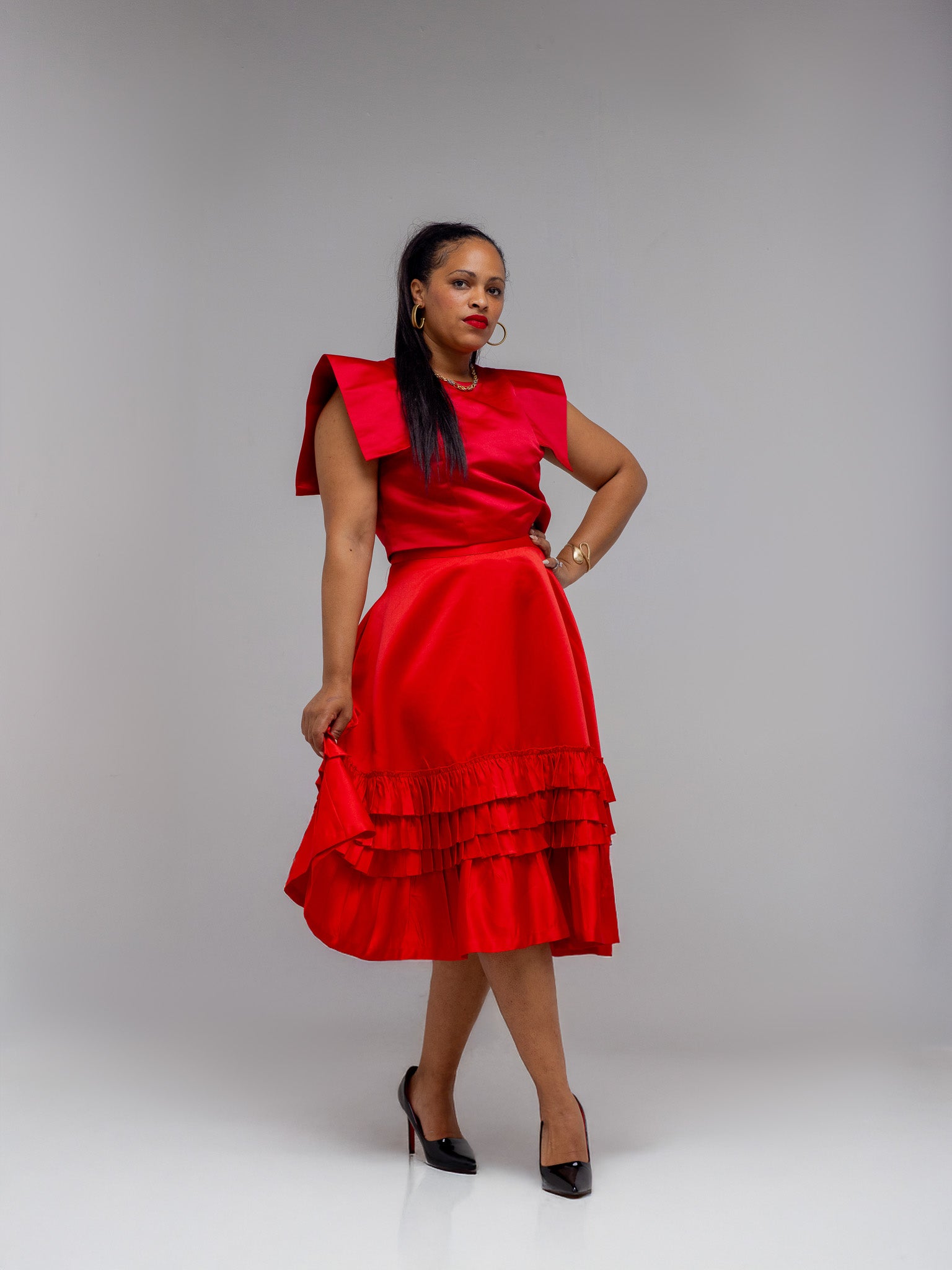 FR1119 RED VALENTINE TOP