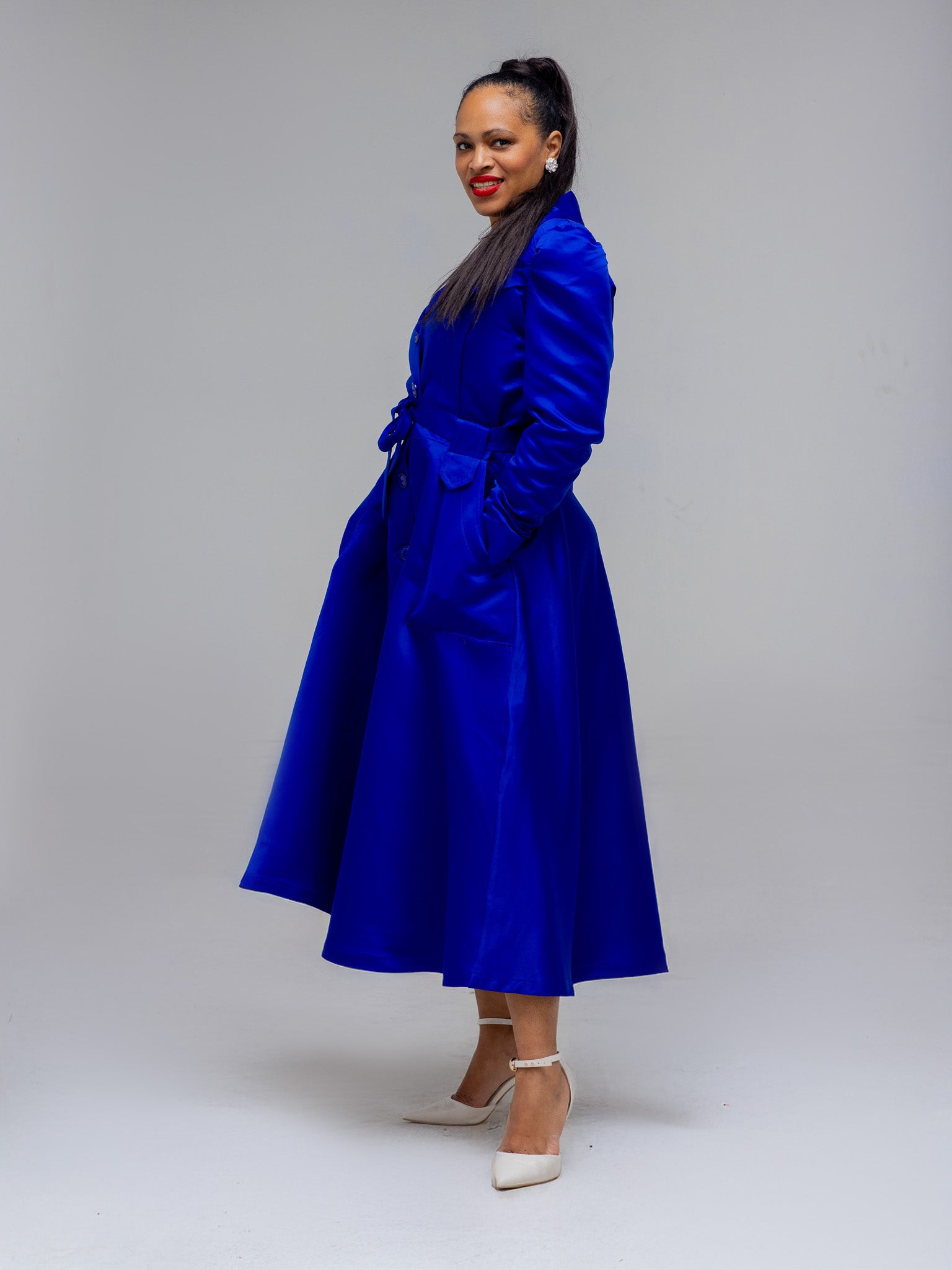 Blue Princess Coat Dress FR1142