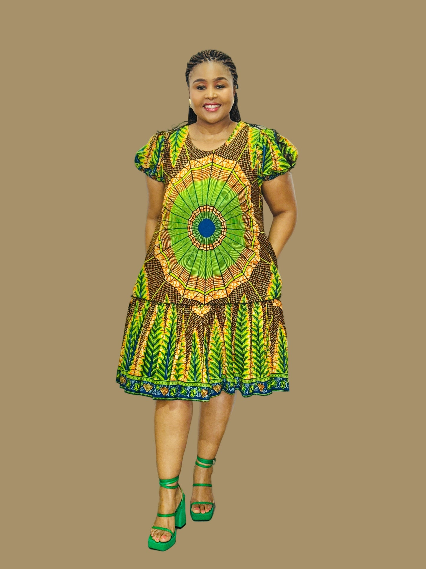 FRA88 MULTICOLOR SPIDER WEB DRESS