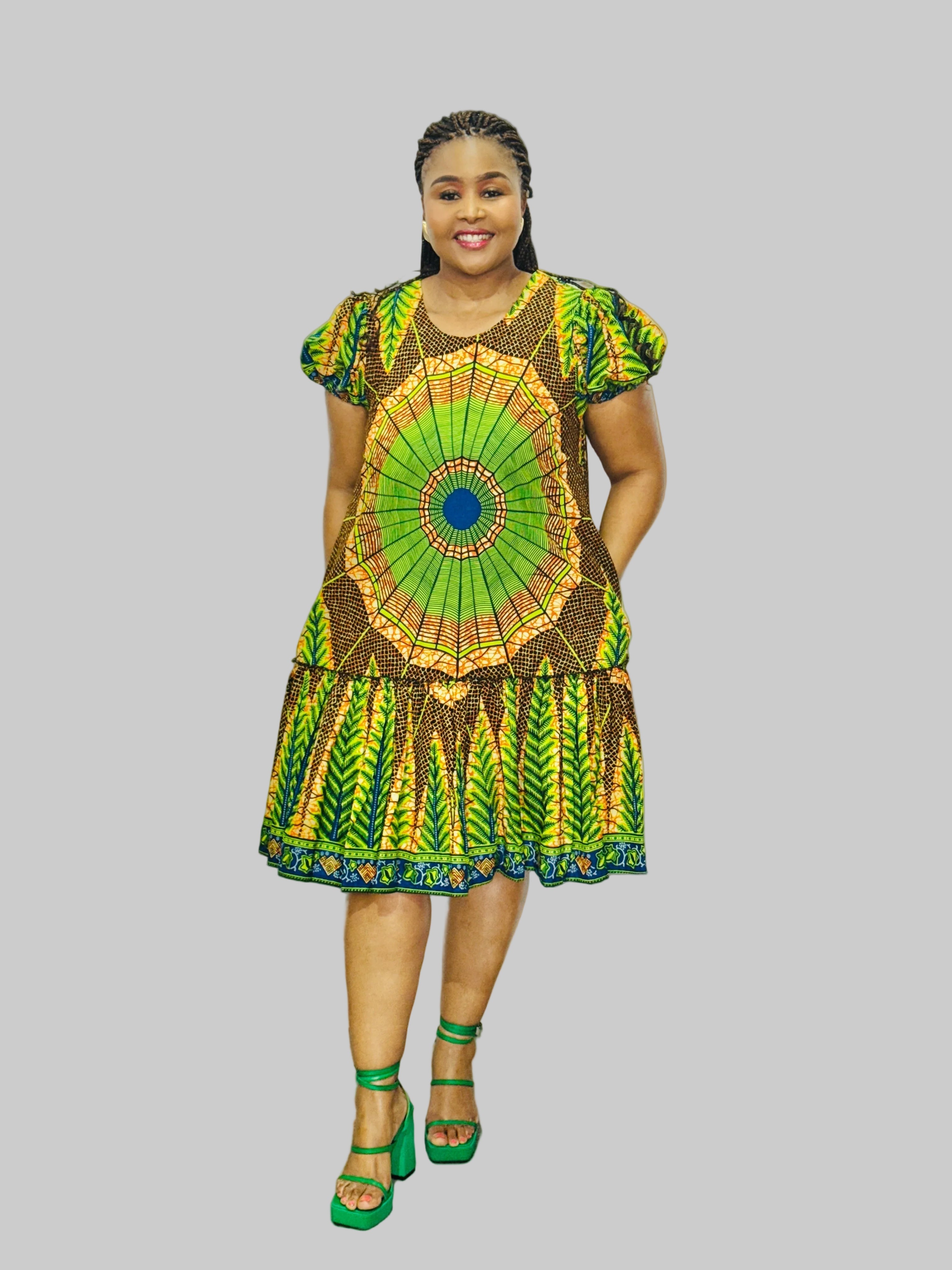 FRA88 MULTICOLOR SPIDER WEB DRESS