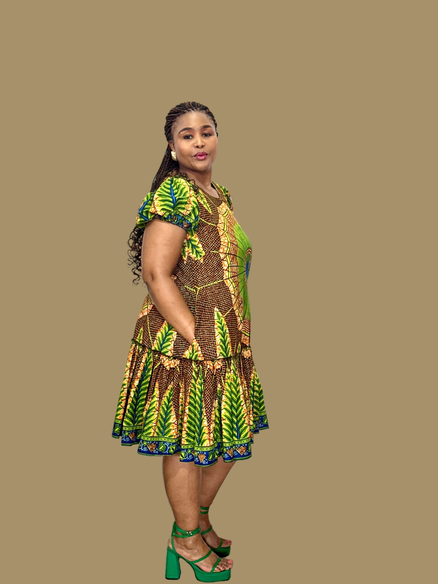 FRA88 MULTICOLOR SPIDER WEB DRESS