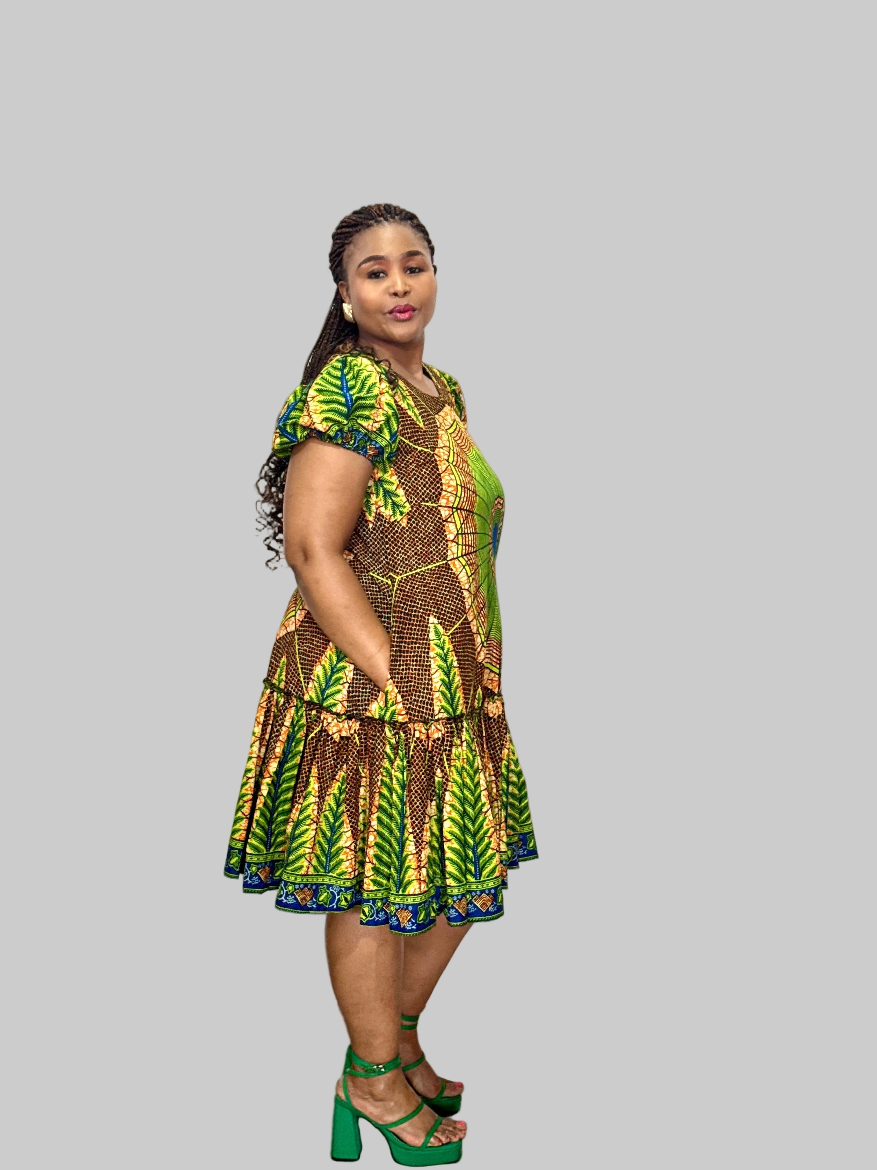 FRA88 MULTICOLOR SPIDER WEB DRESS