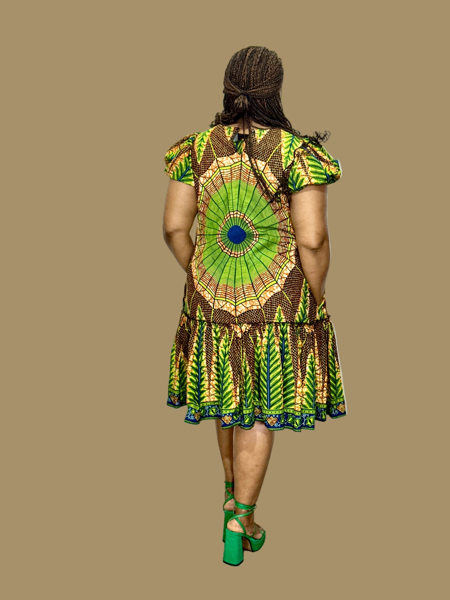 FRA88 MULTICOLOR SPIDER WEB DRESS