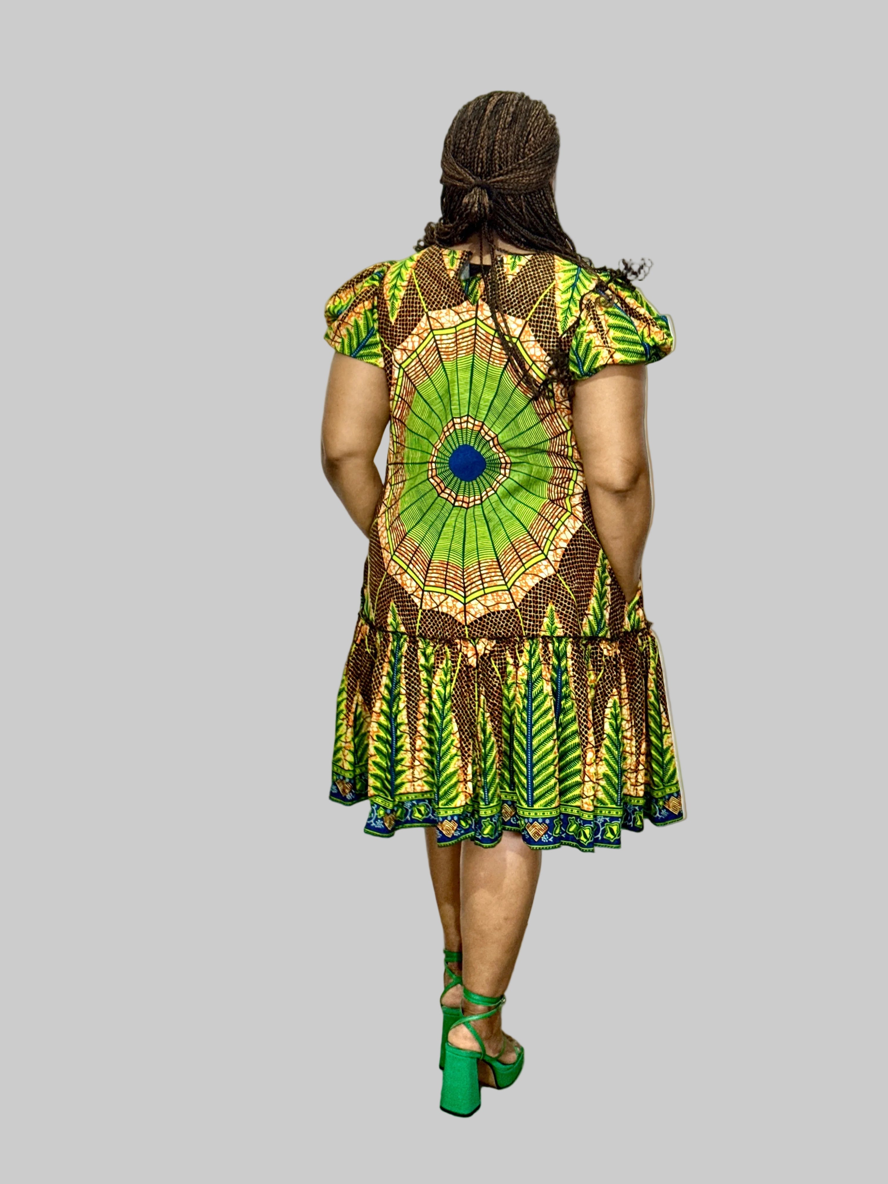 FRA88 MULTICOLOR SPIDER WEB DRESS