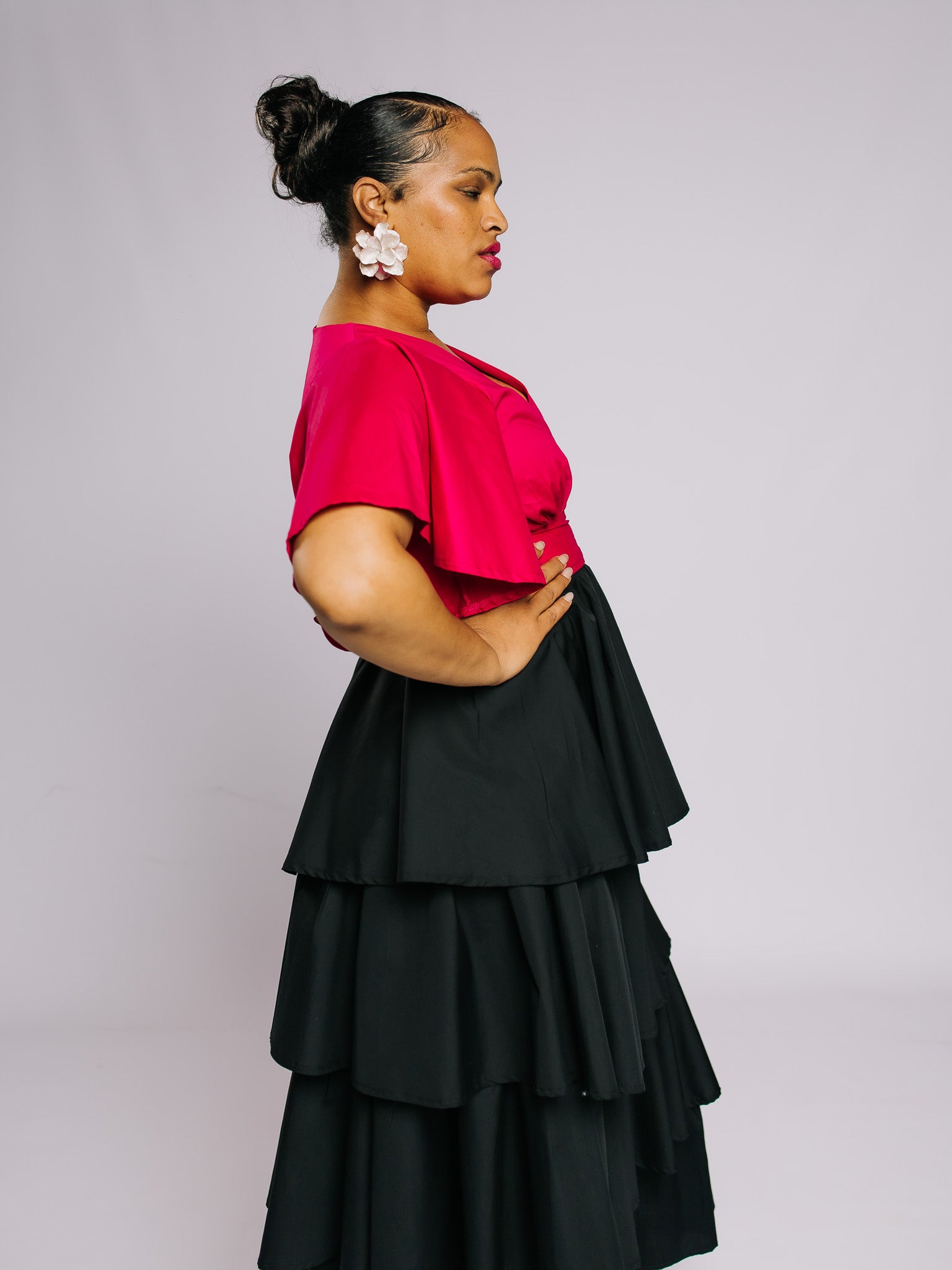Pink Crossover Cropped Top FR1115