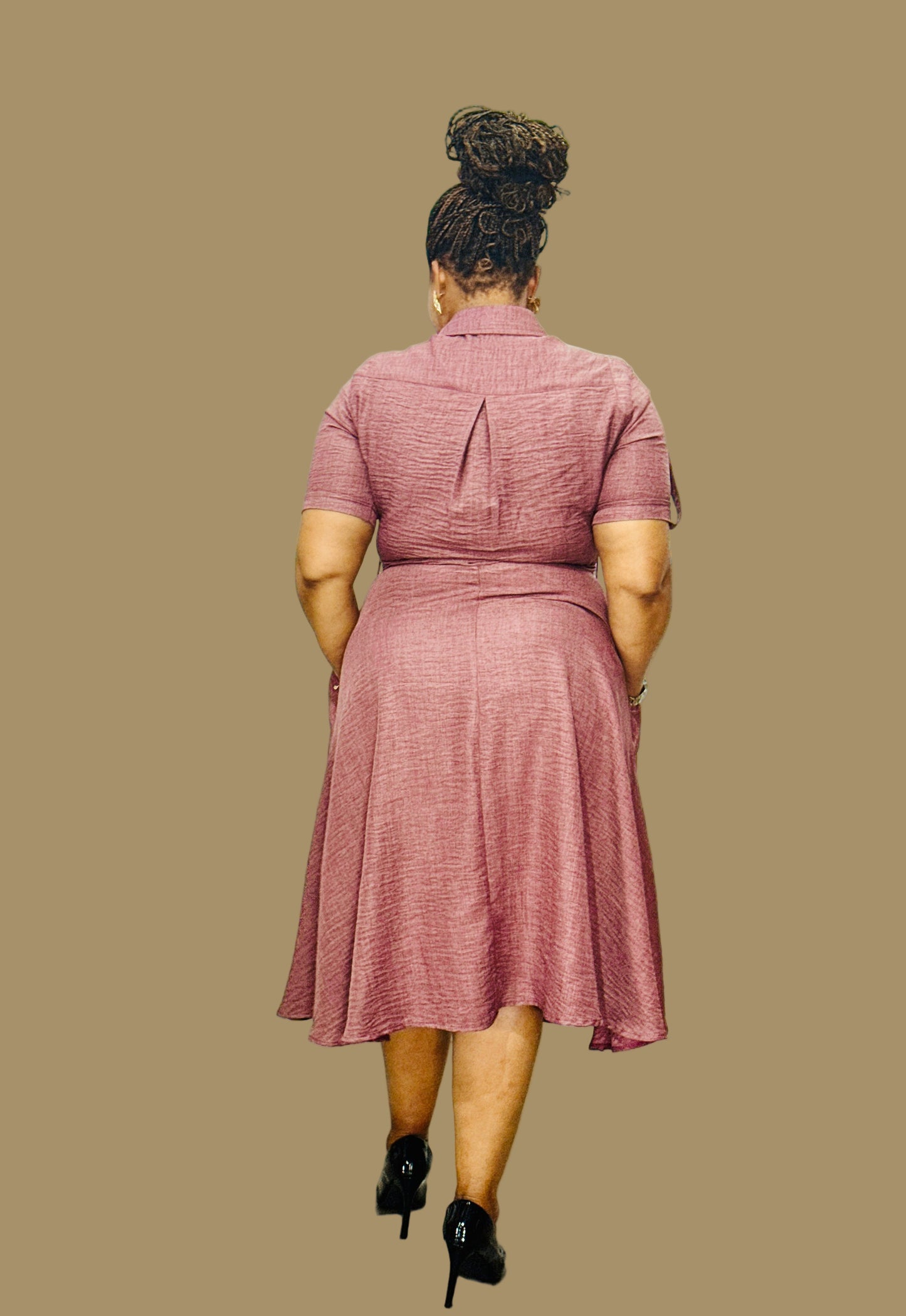 FR1082 WINE SCOUT SHIRT DRESS