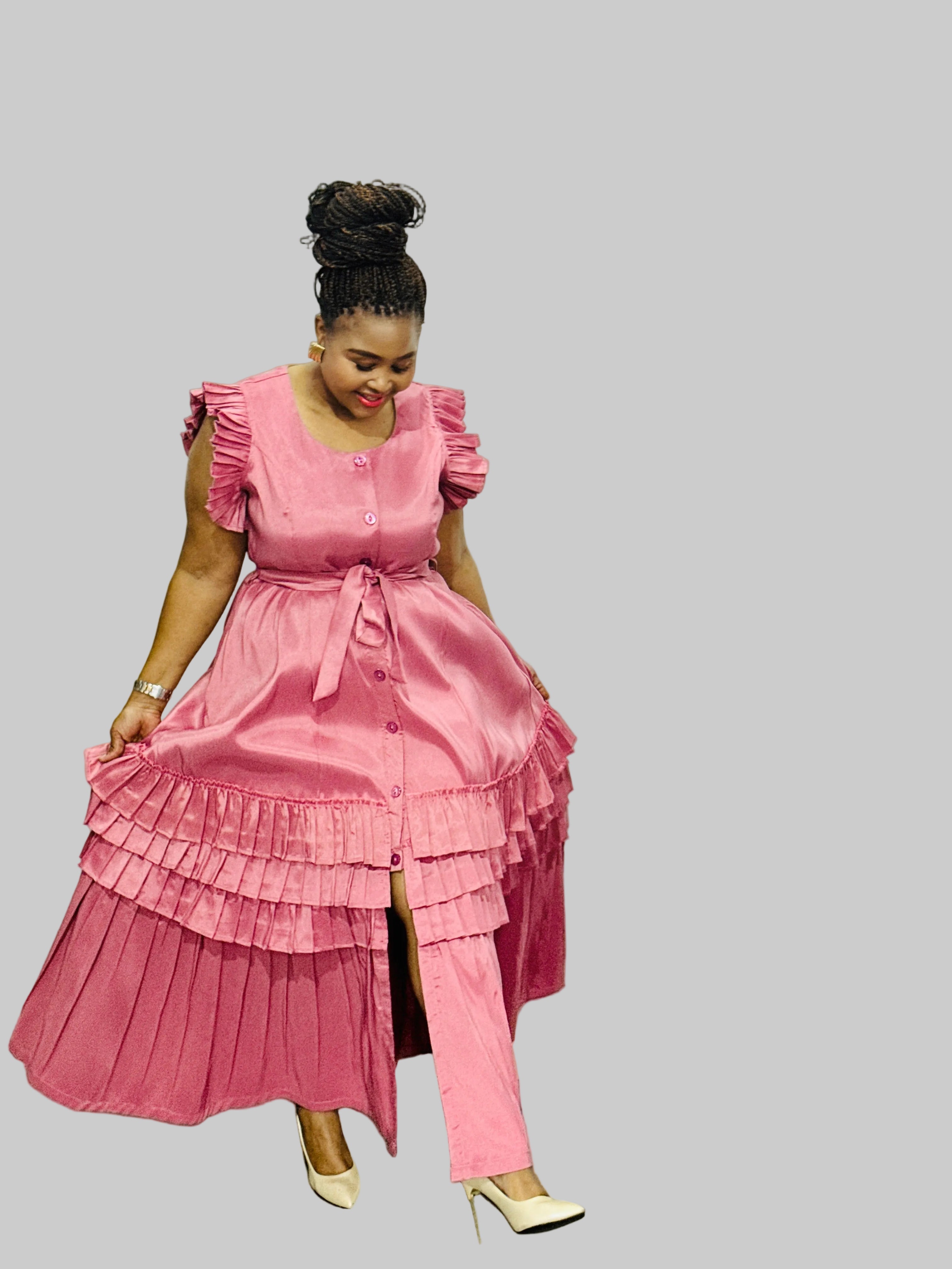 FR1078 PINK THULI DRESS