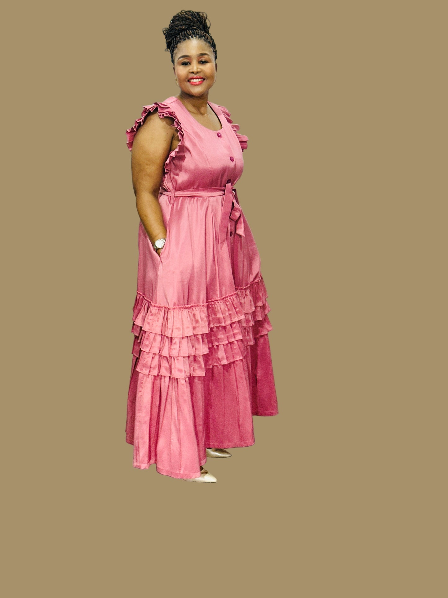 FR1078 PINK THULI DRESS