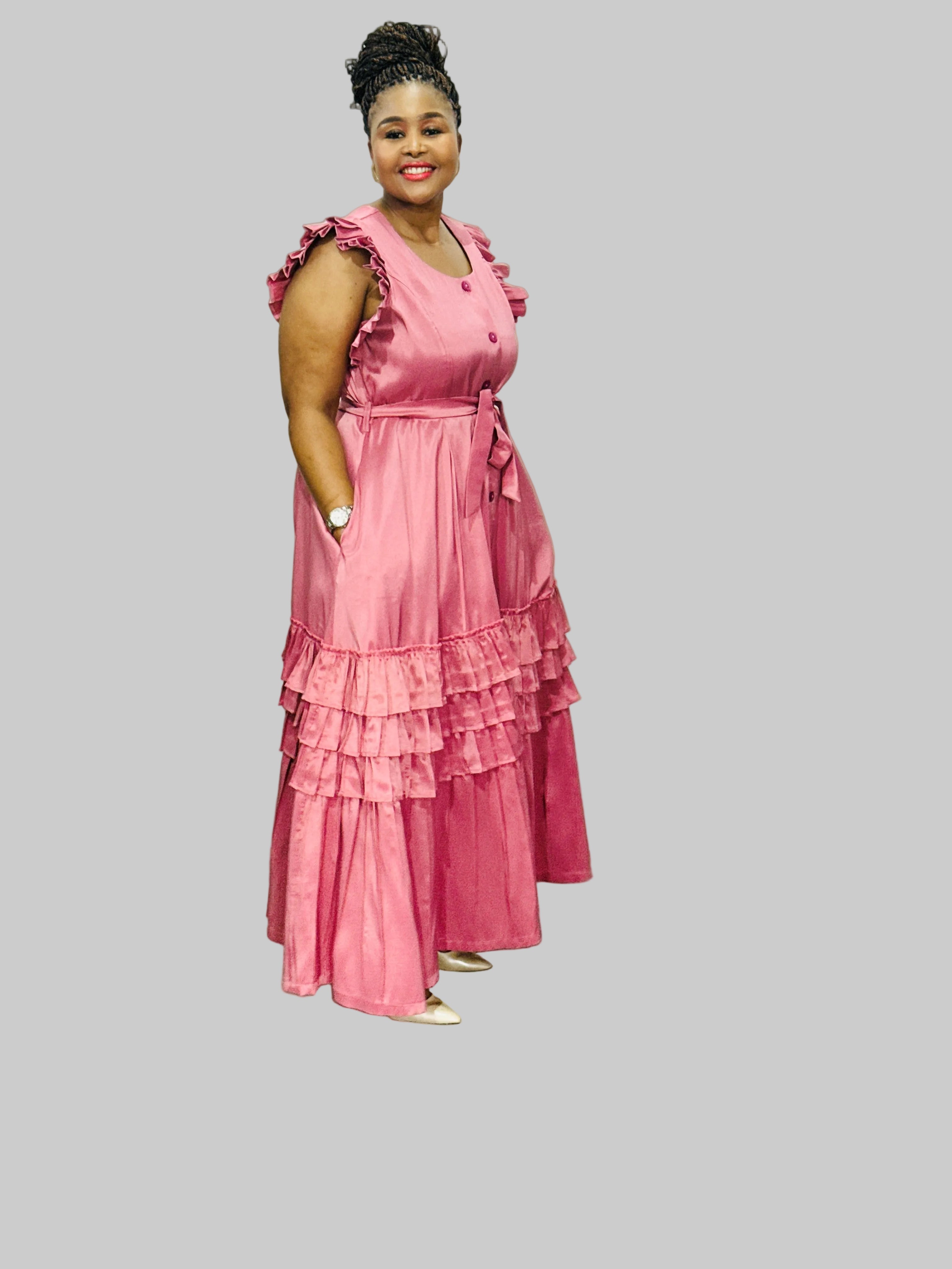 FR1078 PINK THULI DRESS